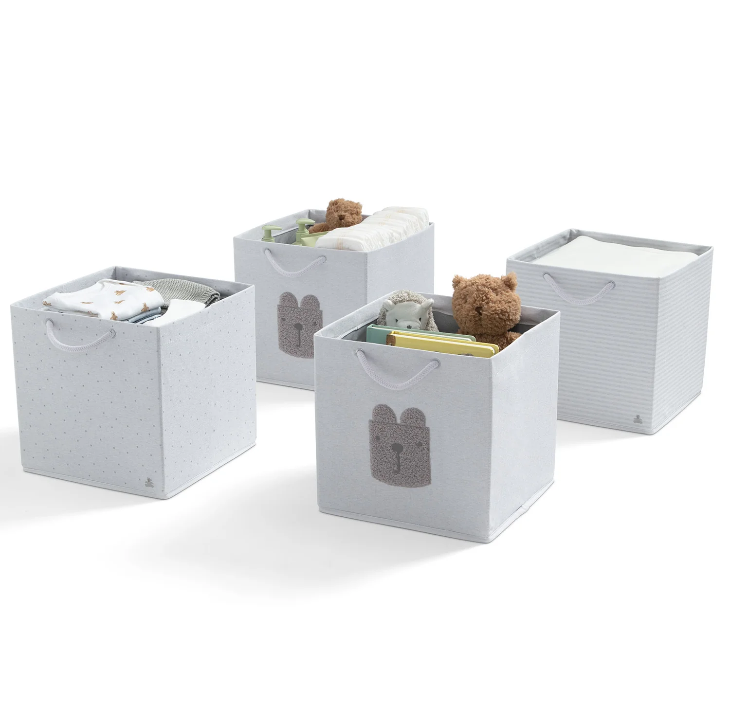 babyGap 4-Pack Brannan Bear Fabric Storage Bins with Handles - Image 11