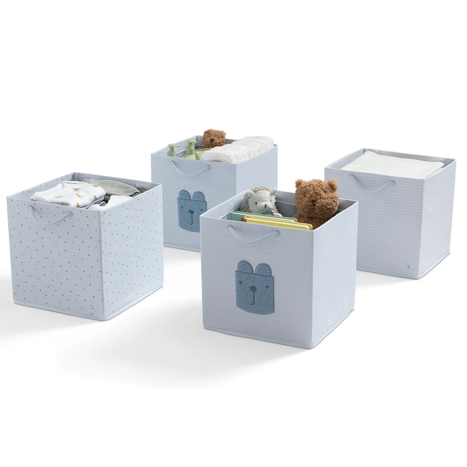 babyGap 4-Pack Brannan Bear Fabric Storage Bins with Handles - Image 5