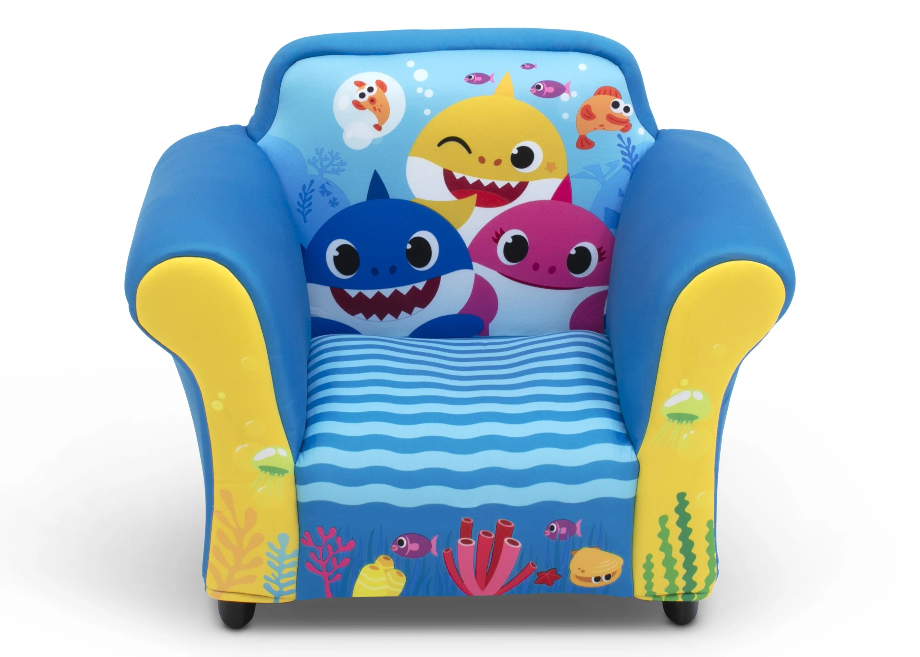 Baby Shark Upholstered Chair with Sculpted Plastic Frame - Image 3