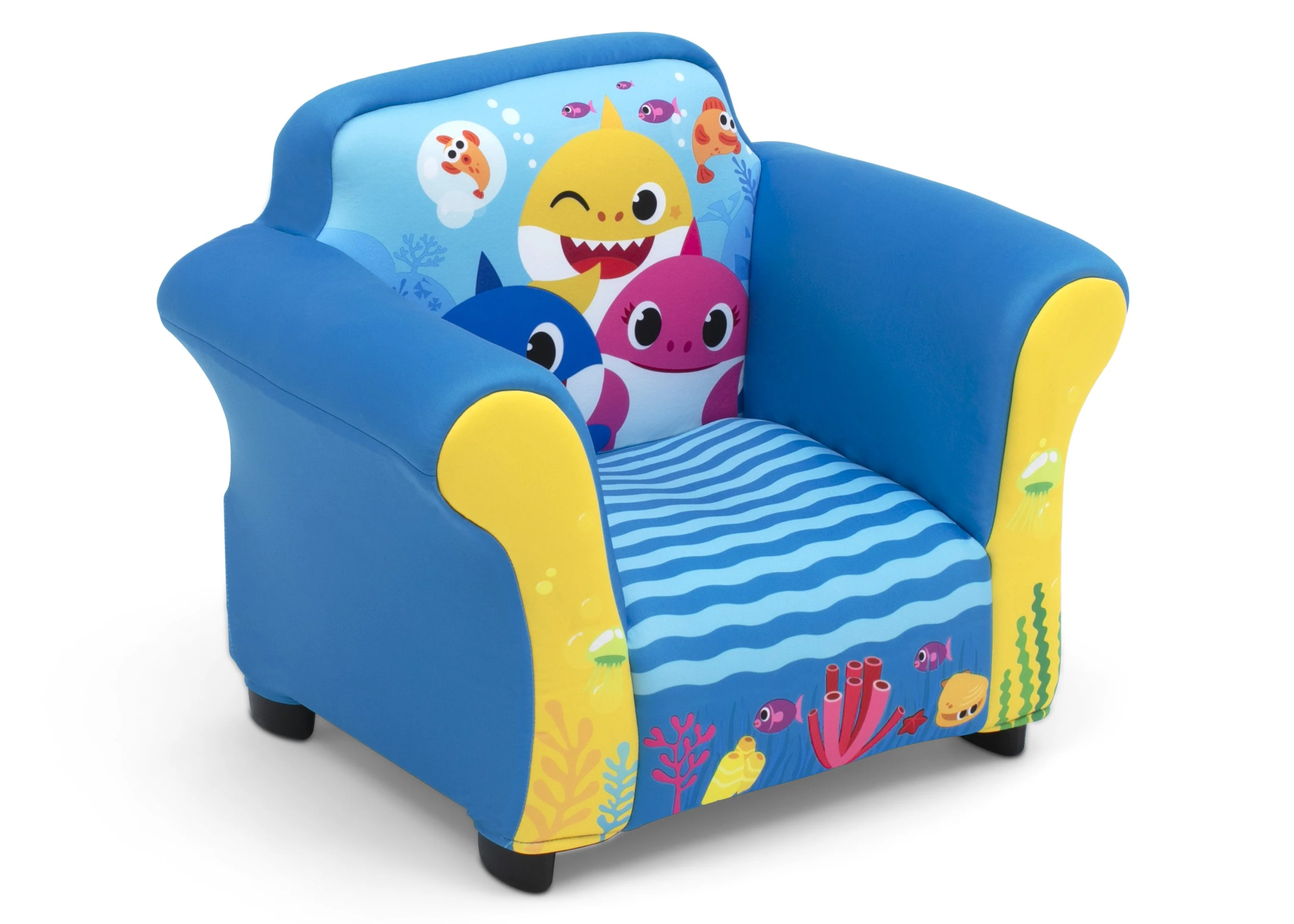 Baby Shark Upholstered Chair with Sculpted Plastic Frame - Image 4