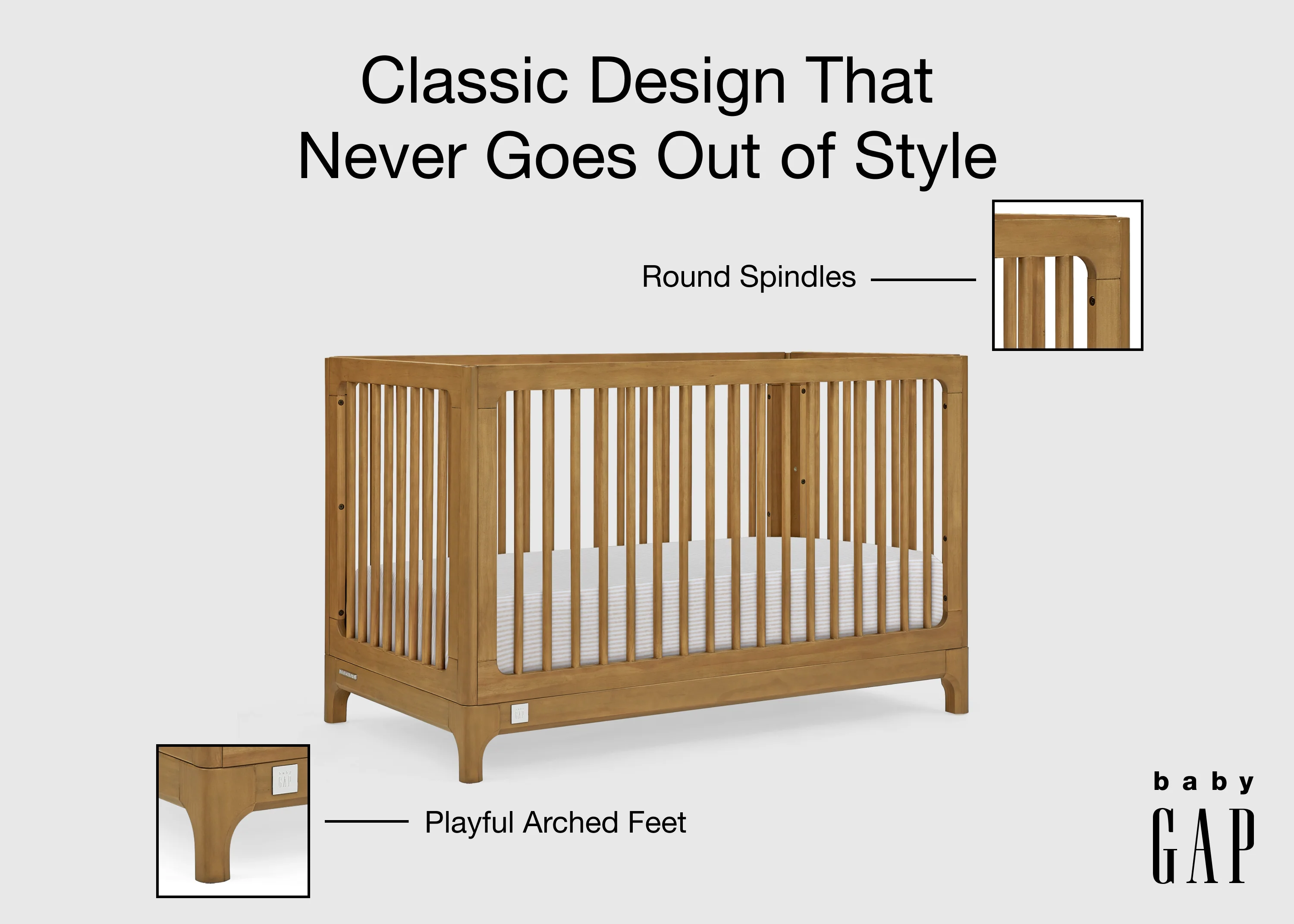 babyGap Wren 4-in-1 Convertible Crib - Image 4