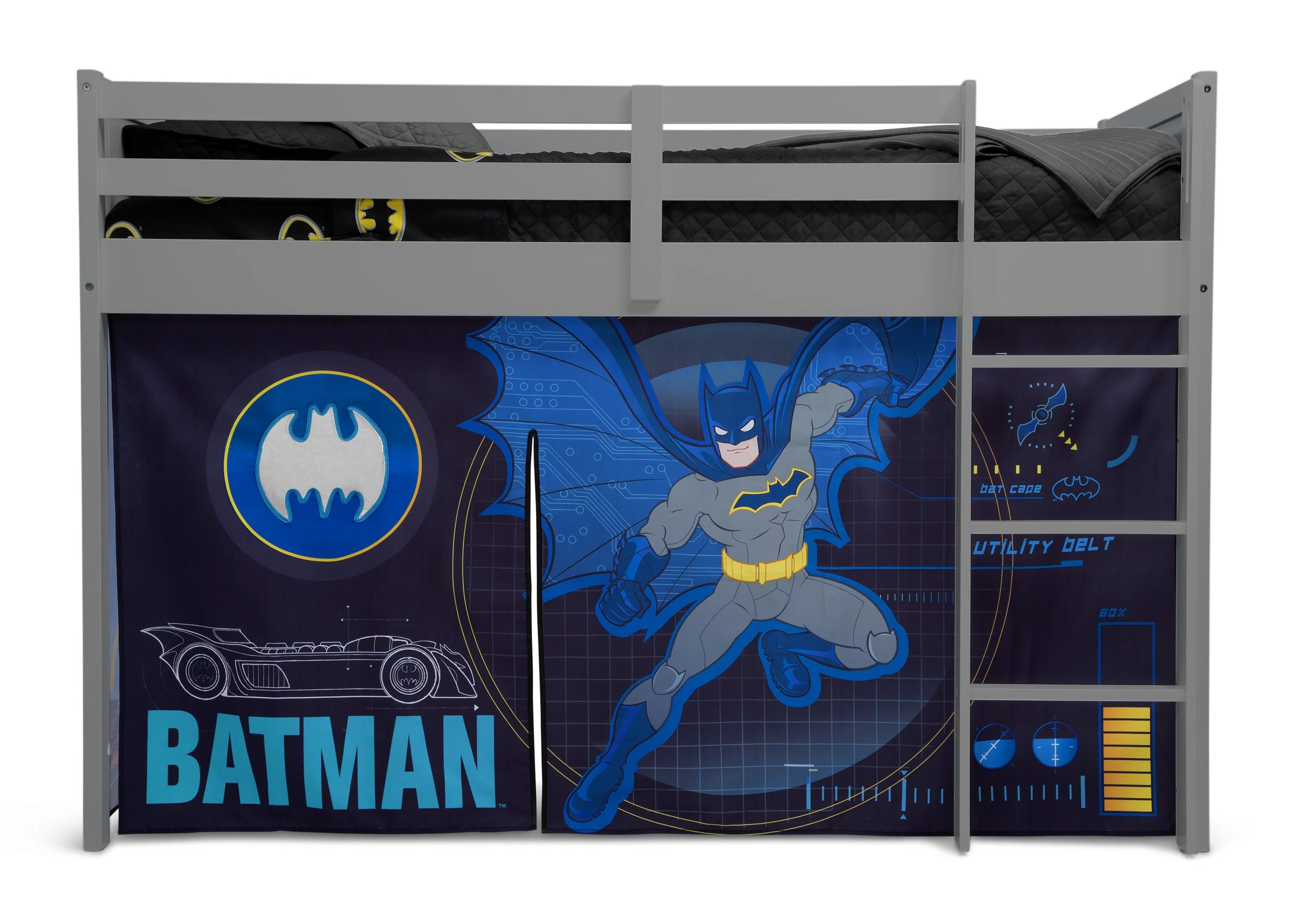 Batman Loft Bed Tent - Curtain Set for Twin Loft Bed (Bed Sold Separately) - Image 4
