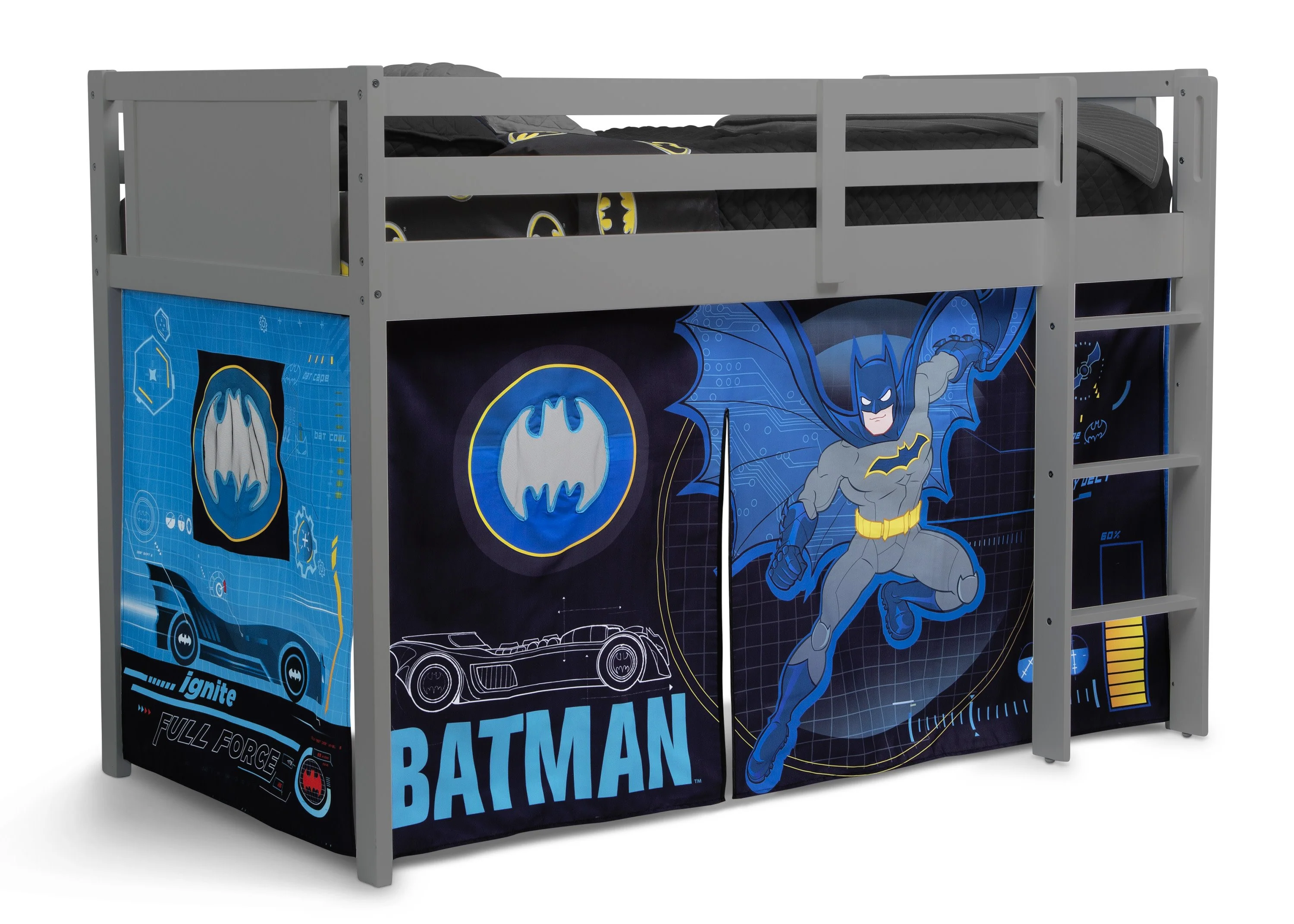 Batman Loft Bed Tent - Curtain Set for Twin Loft Bed (Bed Sold Separately) - Image 5