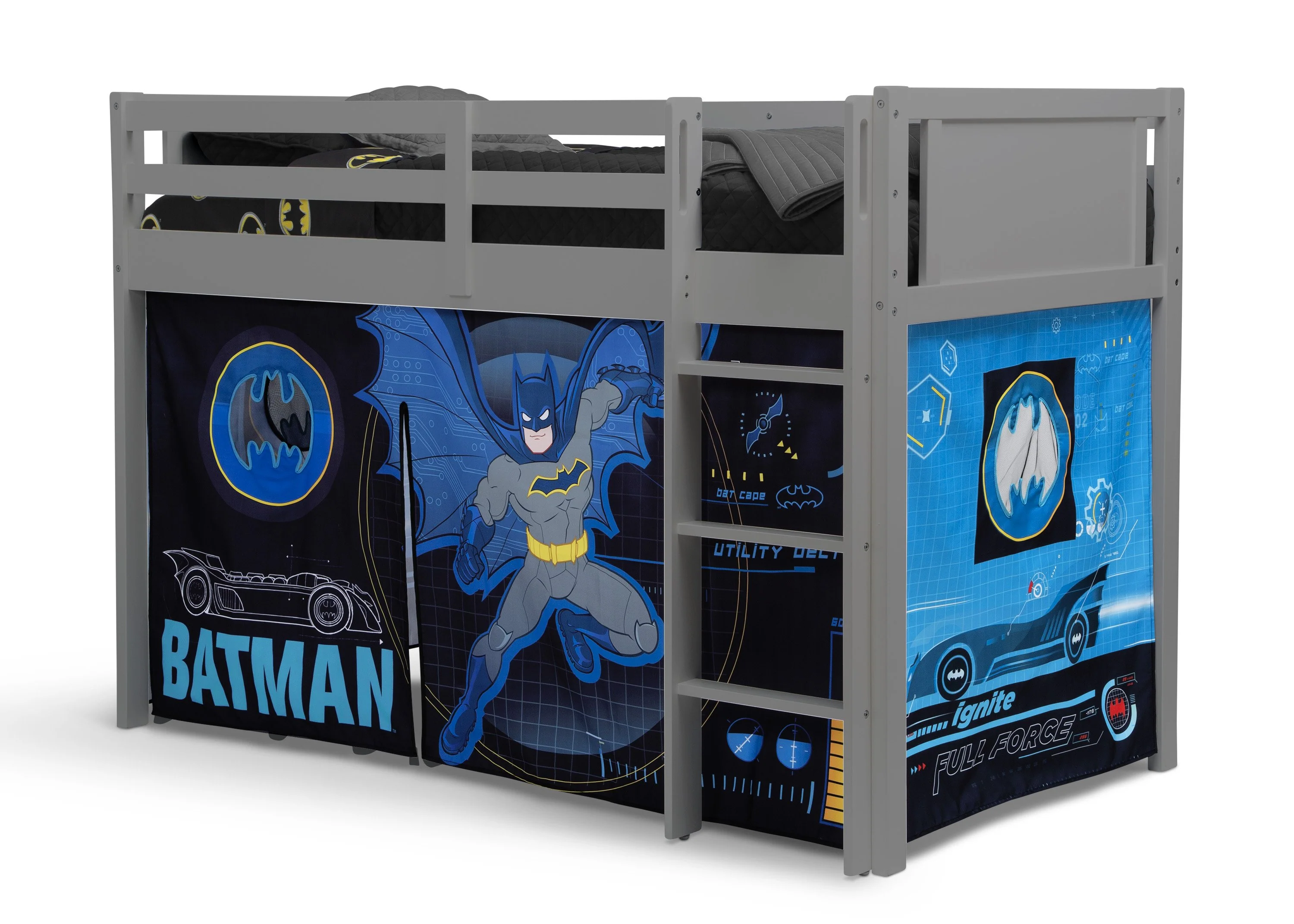 Batman Loft Bed Tent - Curtain Set for Twin Loft Bed (Bed Sold Separately) - Image 6