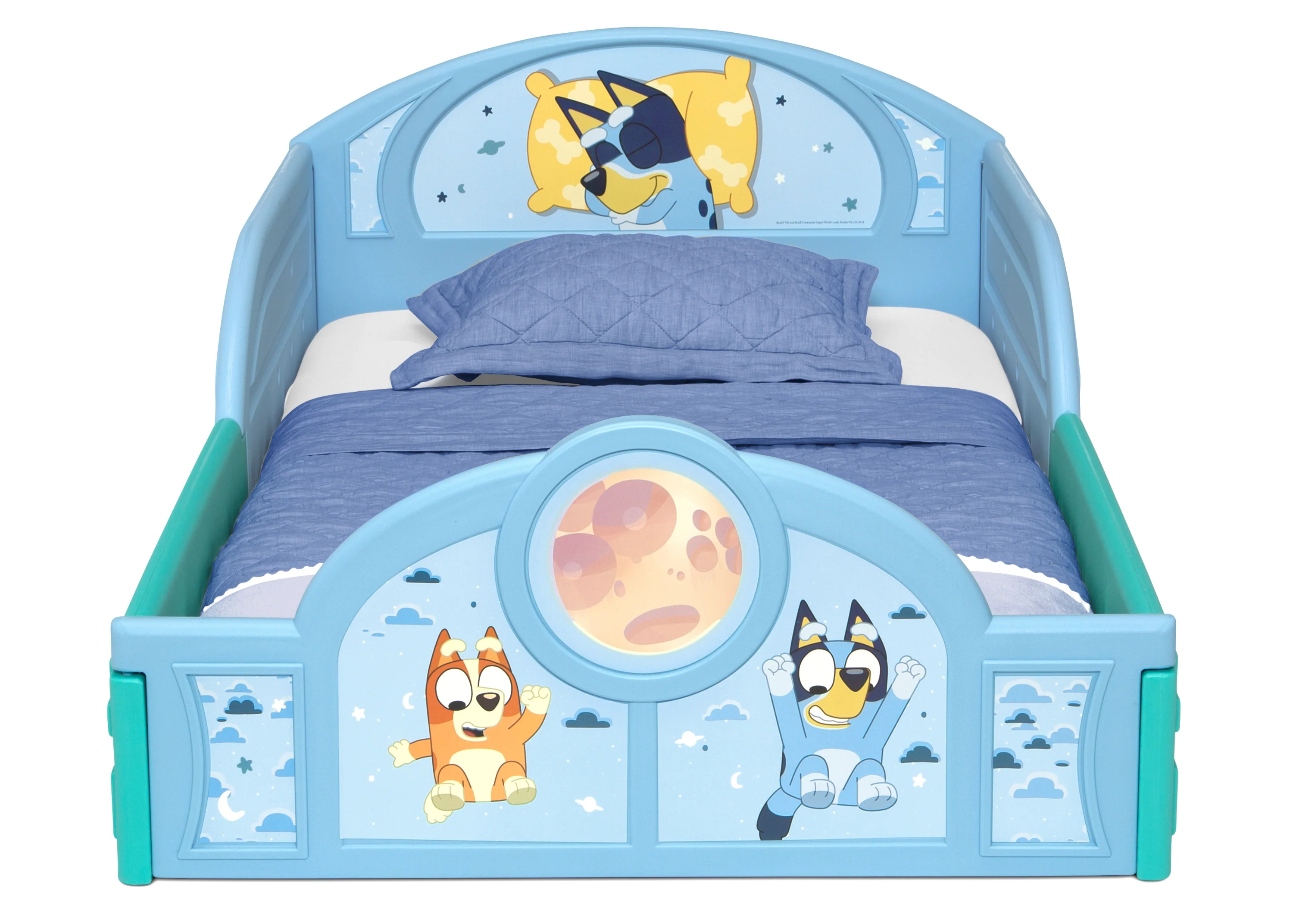 Bluey Sleep and Play Toddler Bed with Built-In Guardrails - Image 3
