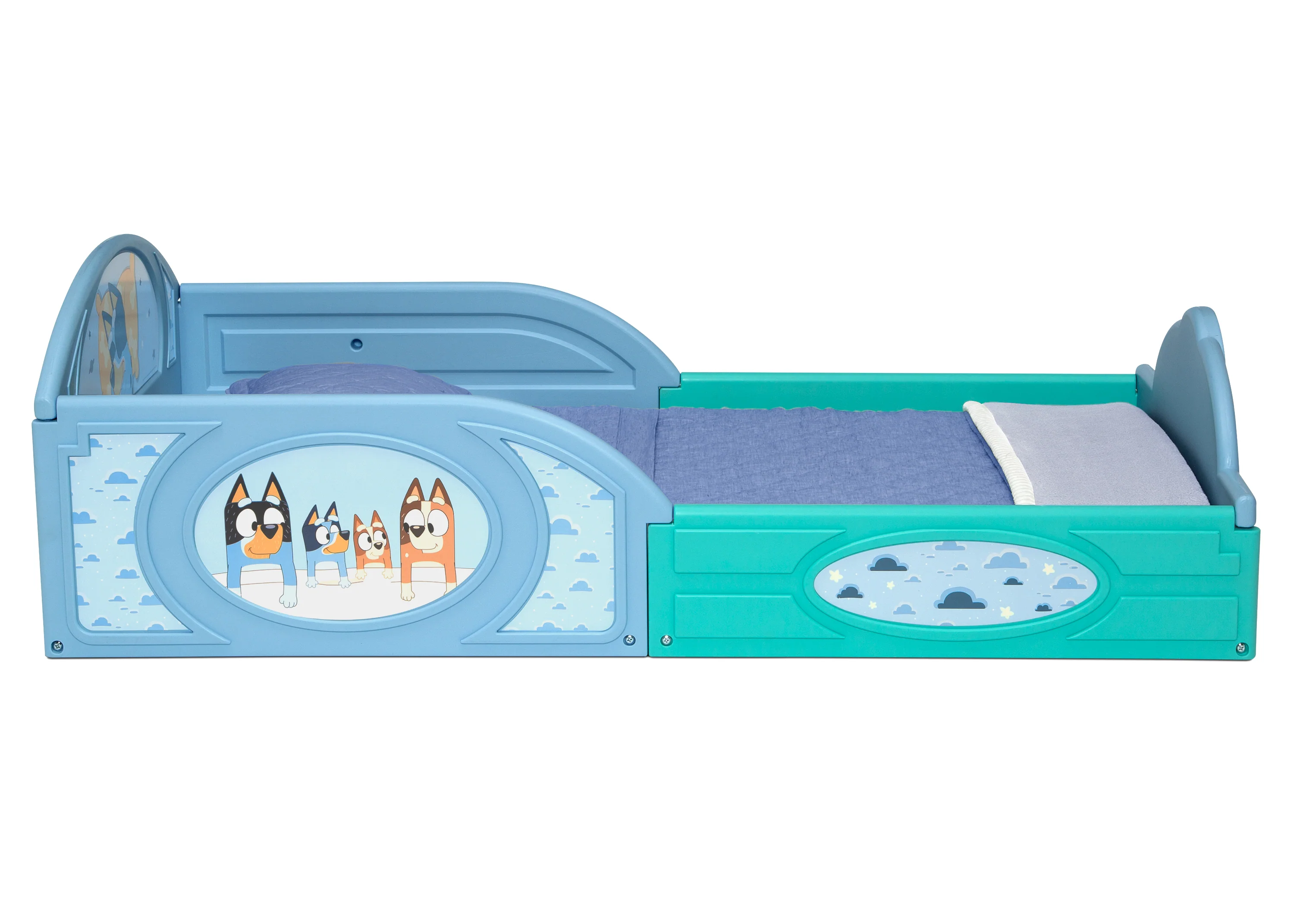 Bluey Sleep and Play Toddler Bed with Built-In Guardrails - Image 5