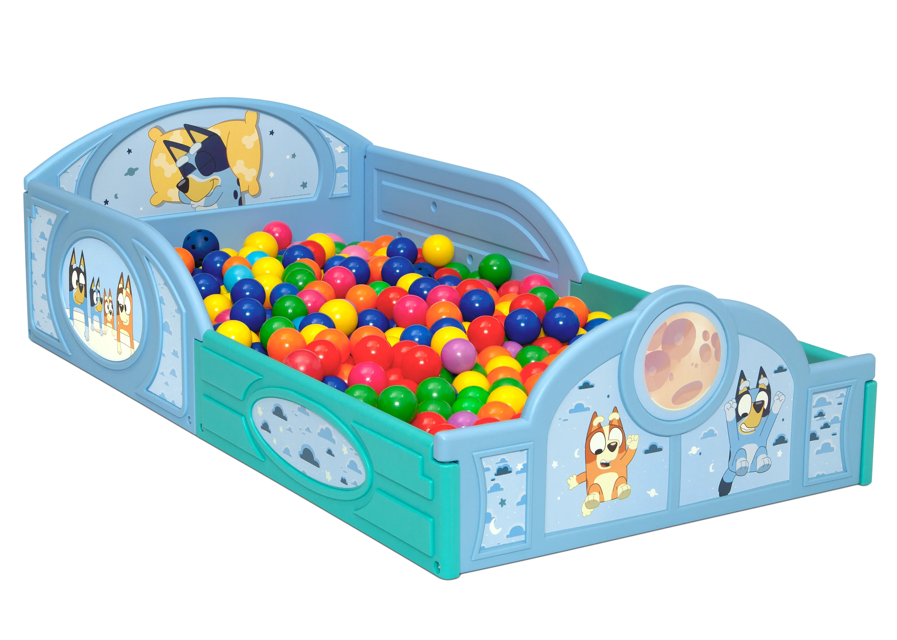 Bluey Sleep and Play Toddler Bed with Built-In Guardrails - Image 6