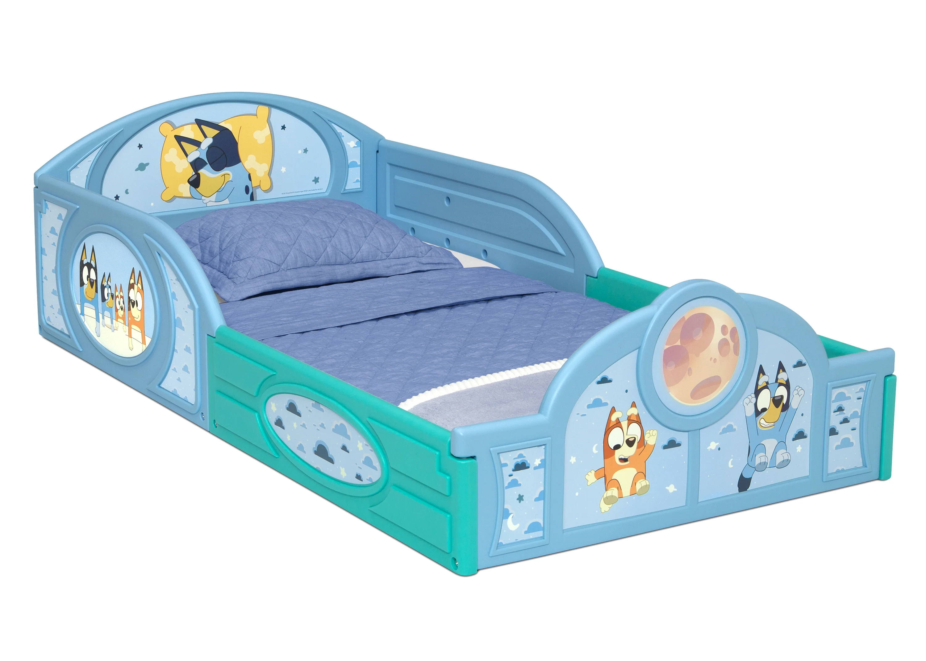 Bluey Sleep and Play Toddler Bed with Built-In Guardrails - Image 8