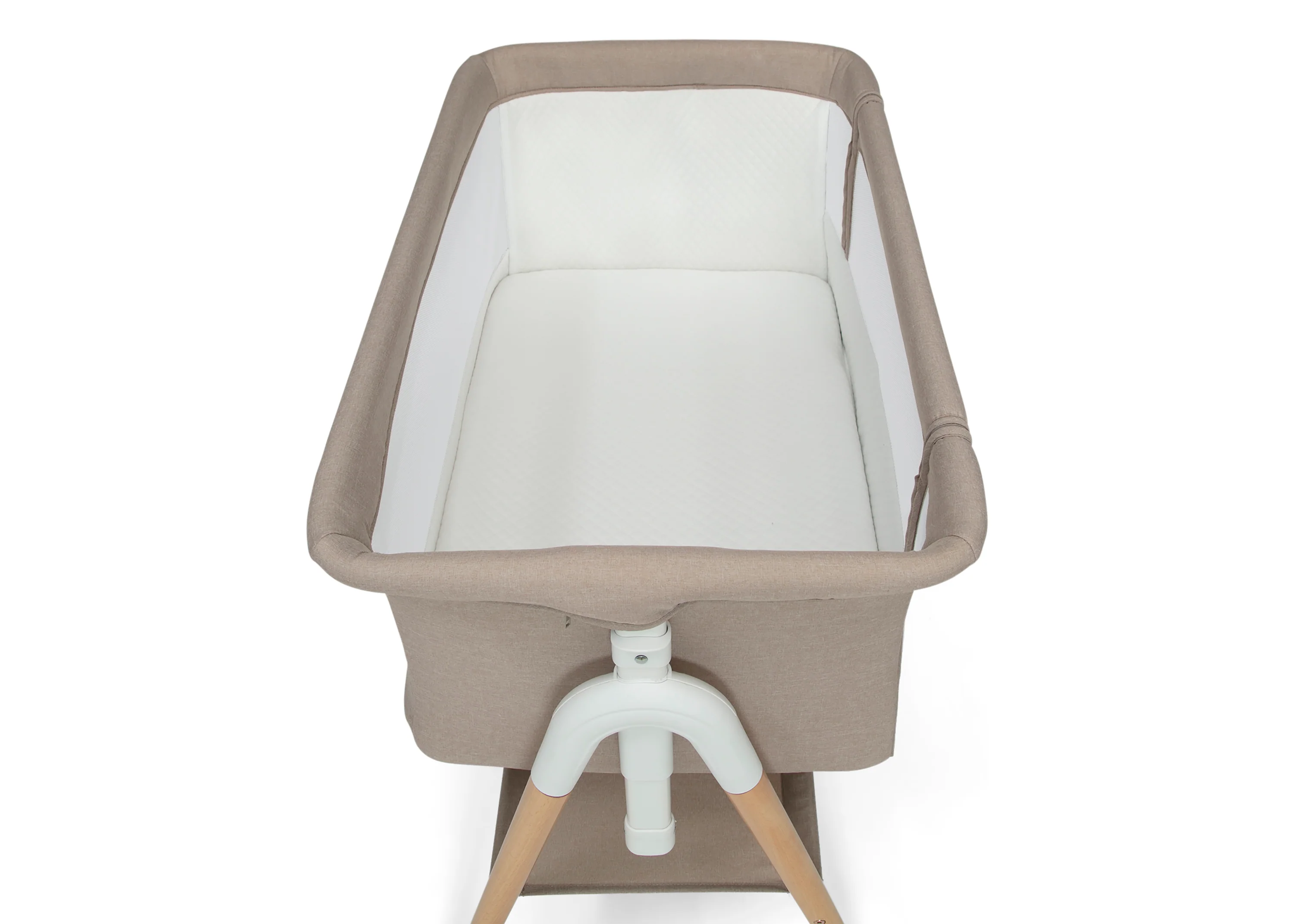 Bondi Adjustable Height Bedside Beechwood Bassinet - Image 12
