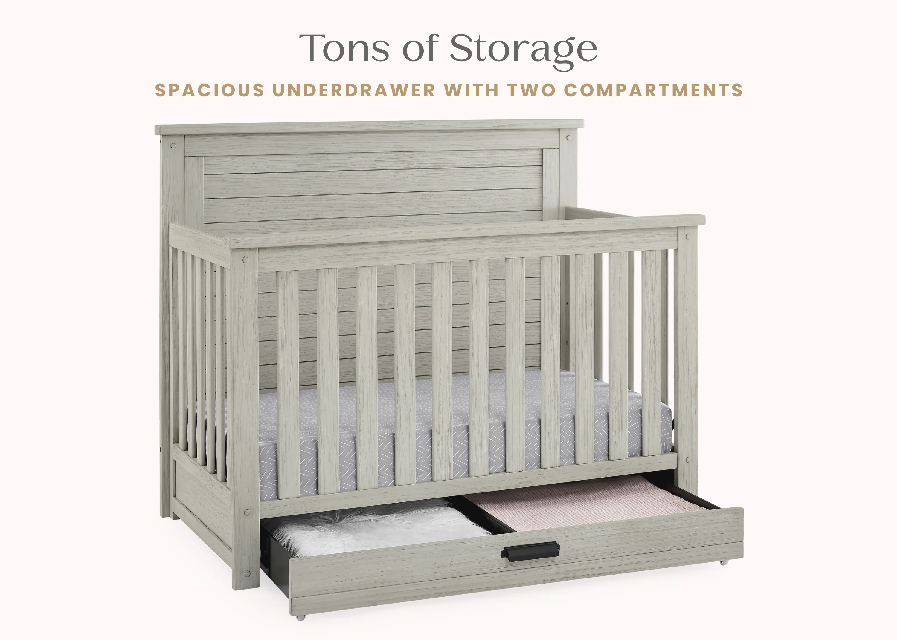 Caden 6-in-1 Convertible Crib with Trundle Drawer - Image 24