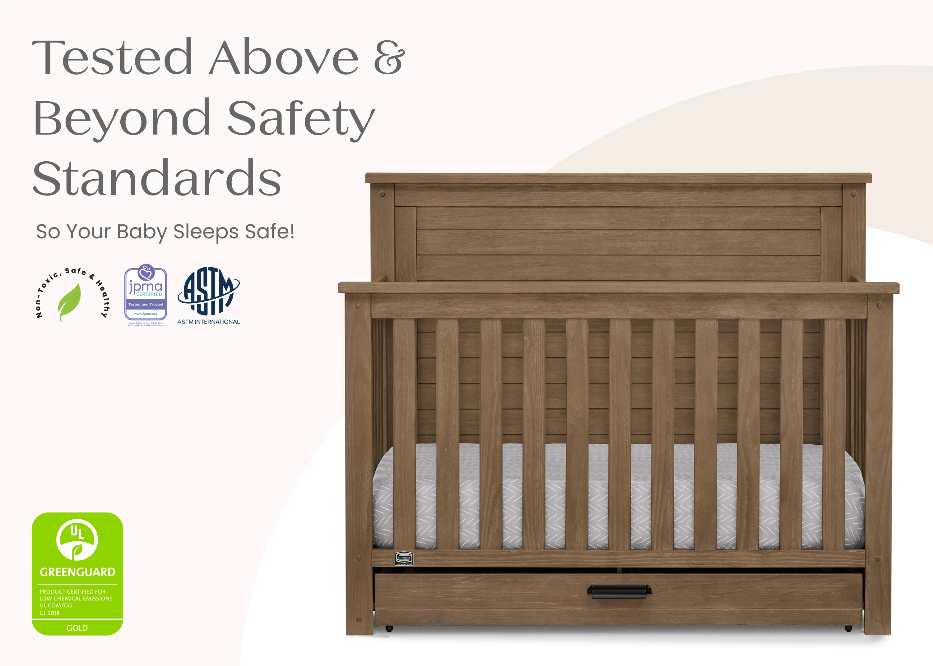 Caden 6-in-1 Convertible Crib with Trundle Drawer - Image 45