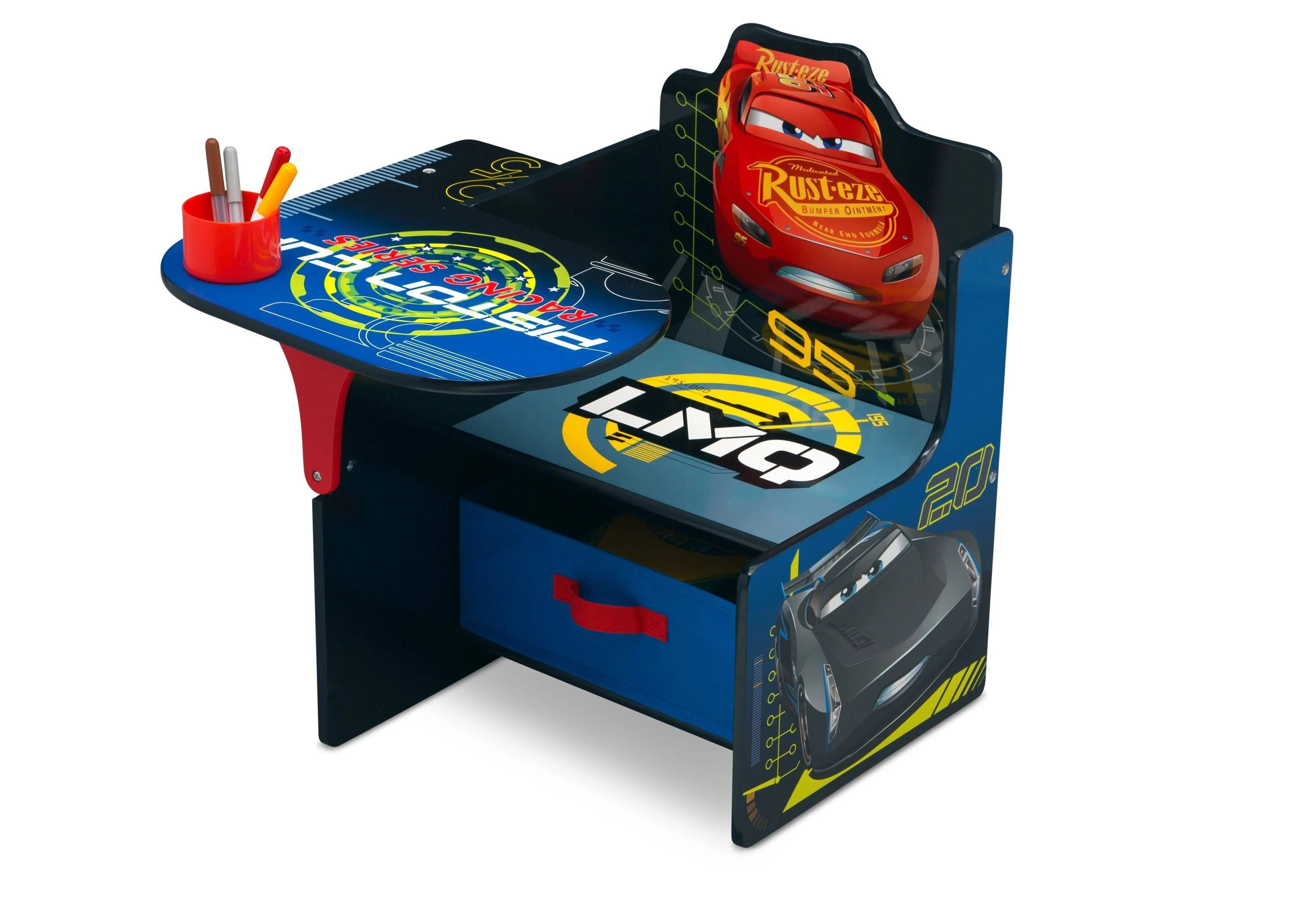 Cars Chair Desk with Storage Bin - Image 3