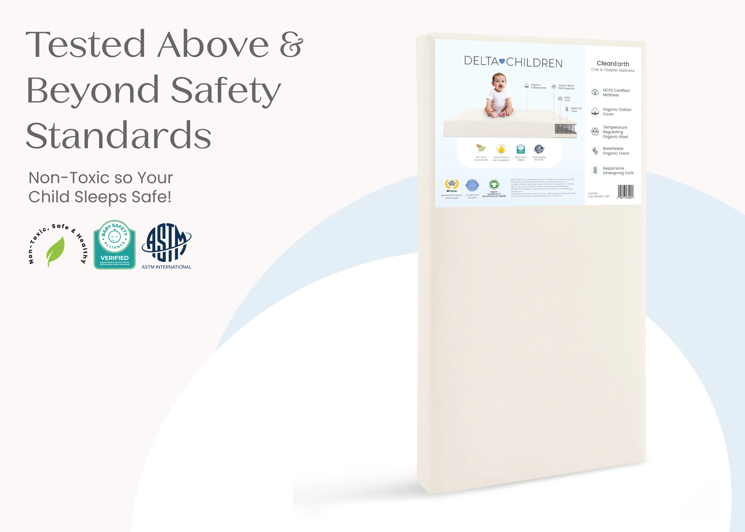 CleanEarth Certified Organic Crib and Toddler Mattress - Image 9