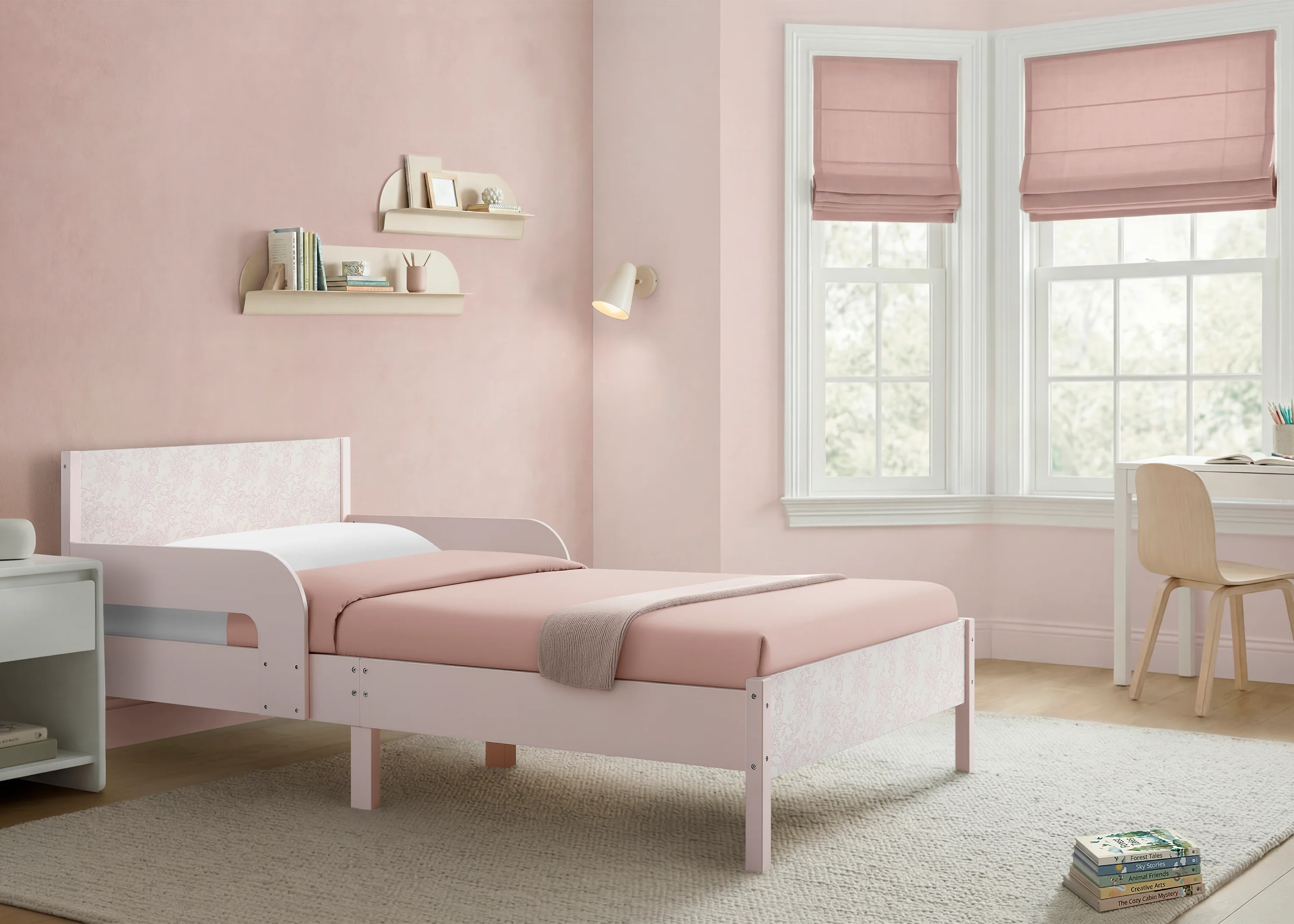 Cora Wood Twin Bed with Removable Guardrails - Image 16