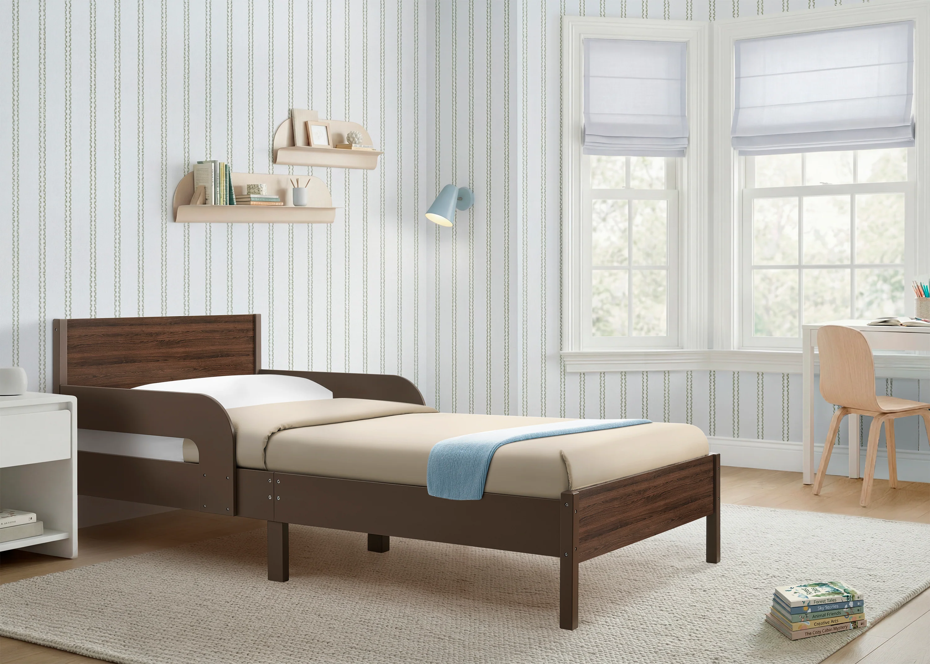 Cora Wood Twin Bed with Removable Guardrails - Image 23