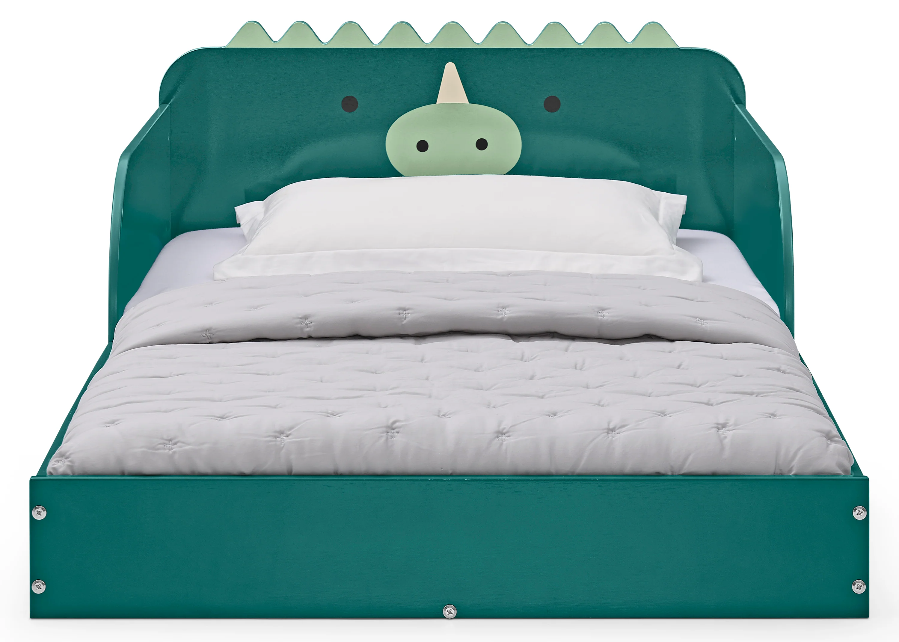 Dino Wood Floor Toddler Bed with Reusable Stickers - Image 2