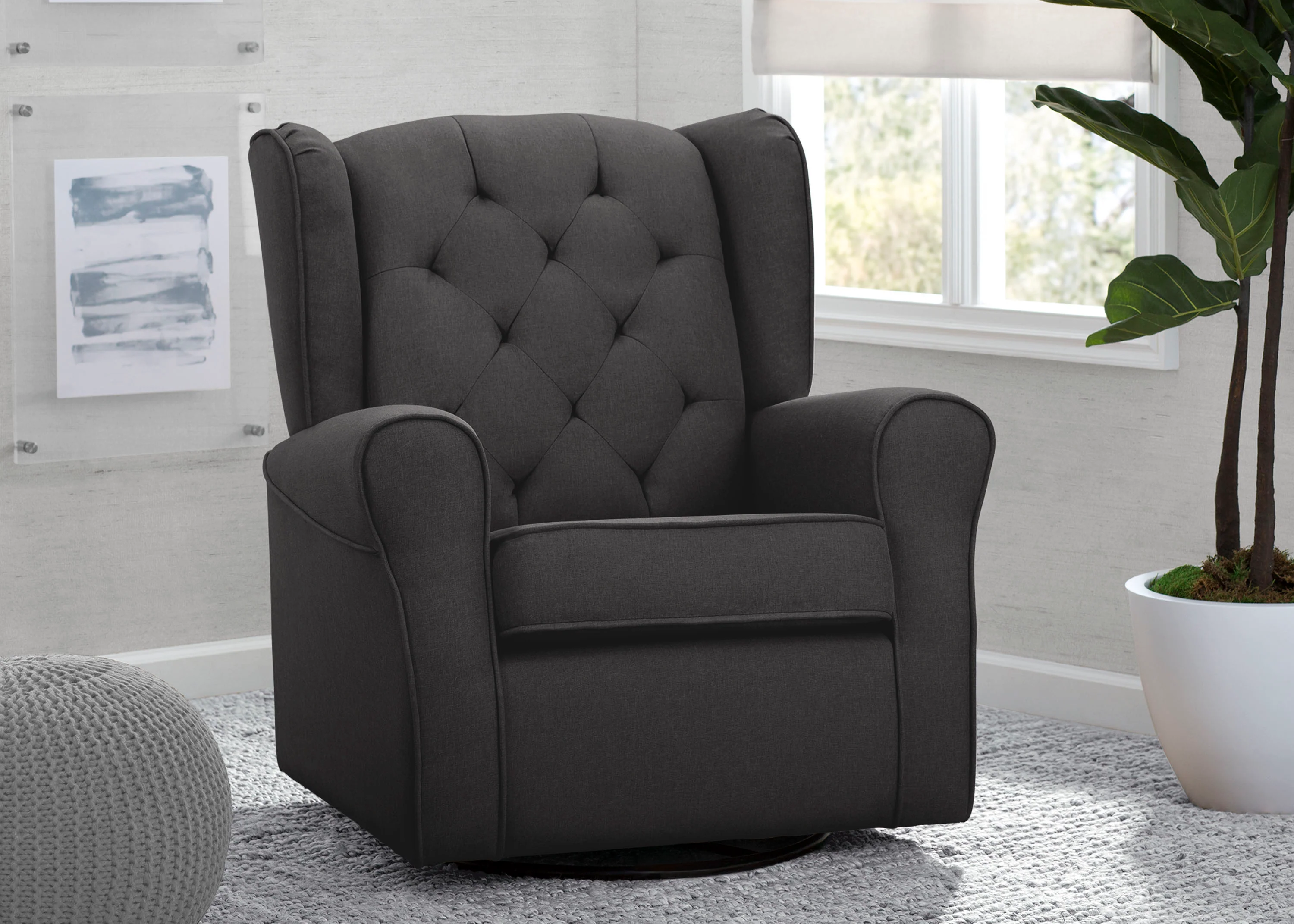 Emma Nursery Glider Swivel Rocker Chair - Image 6