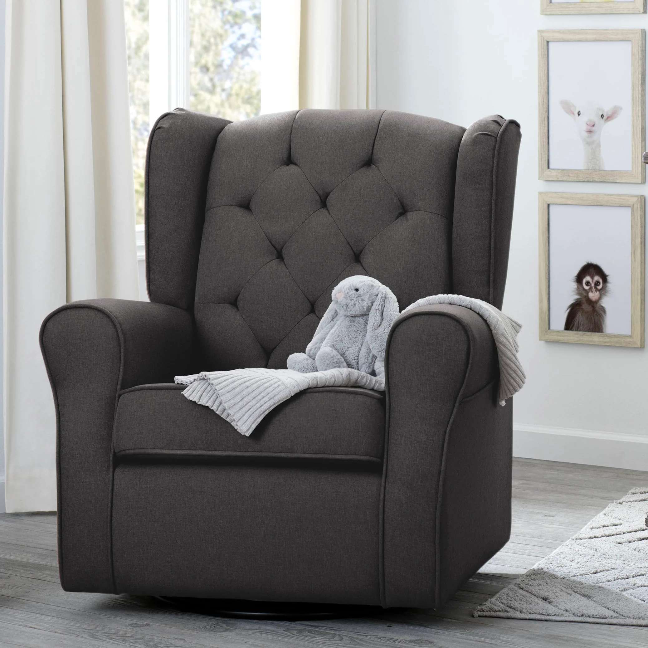 Emma Nursery Glider Swivel Rocker Chair - Image 7