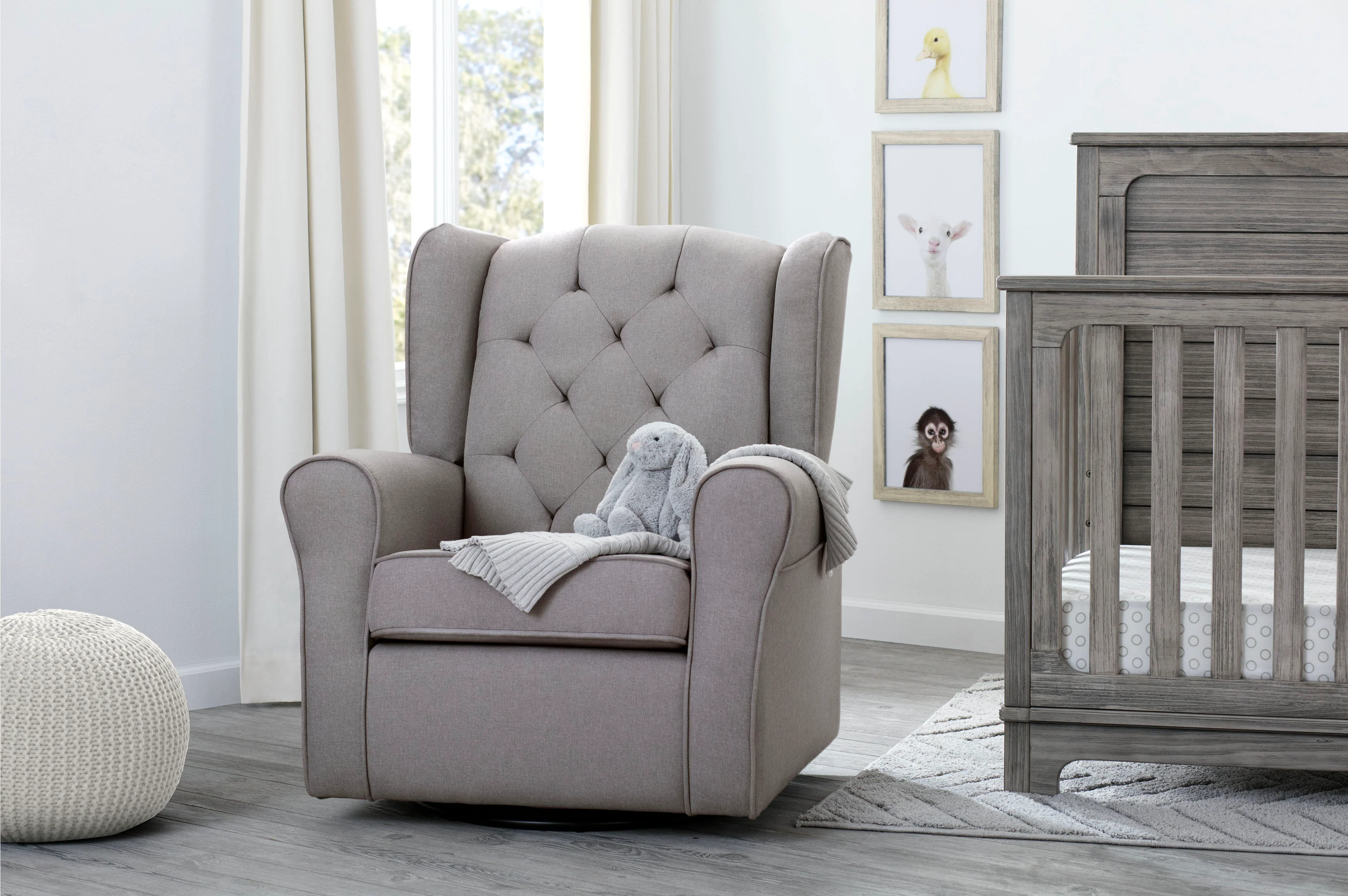 Emma Nursery Glider Swivel Rocker Chair - Image 8