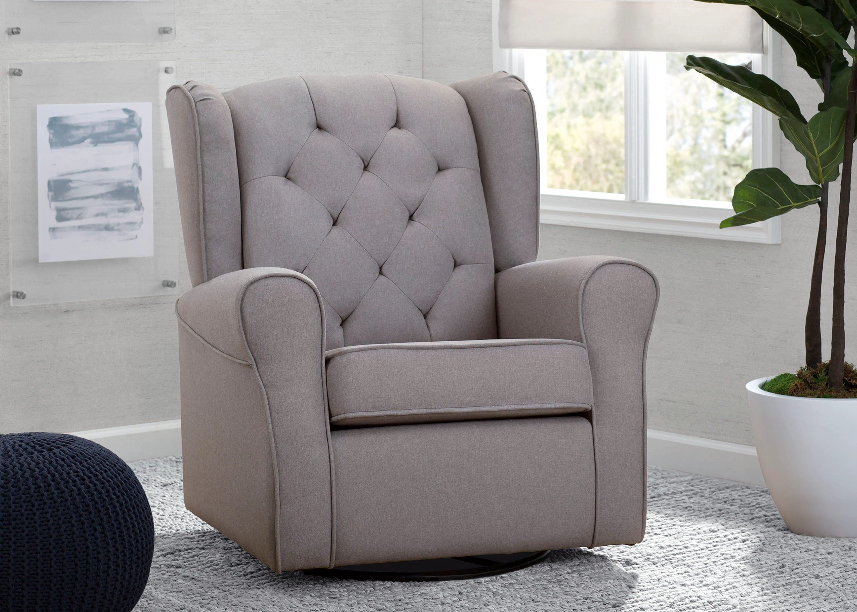 Emma Nursery Glider Swivel Rocker Chair - Image 9