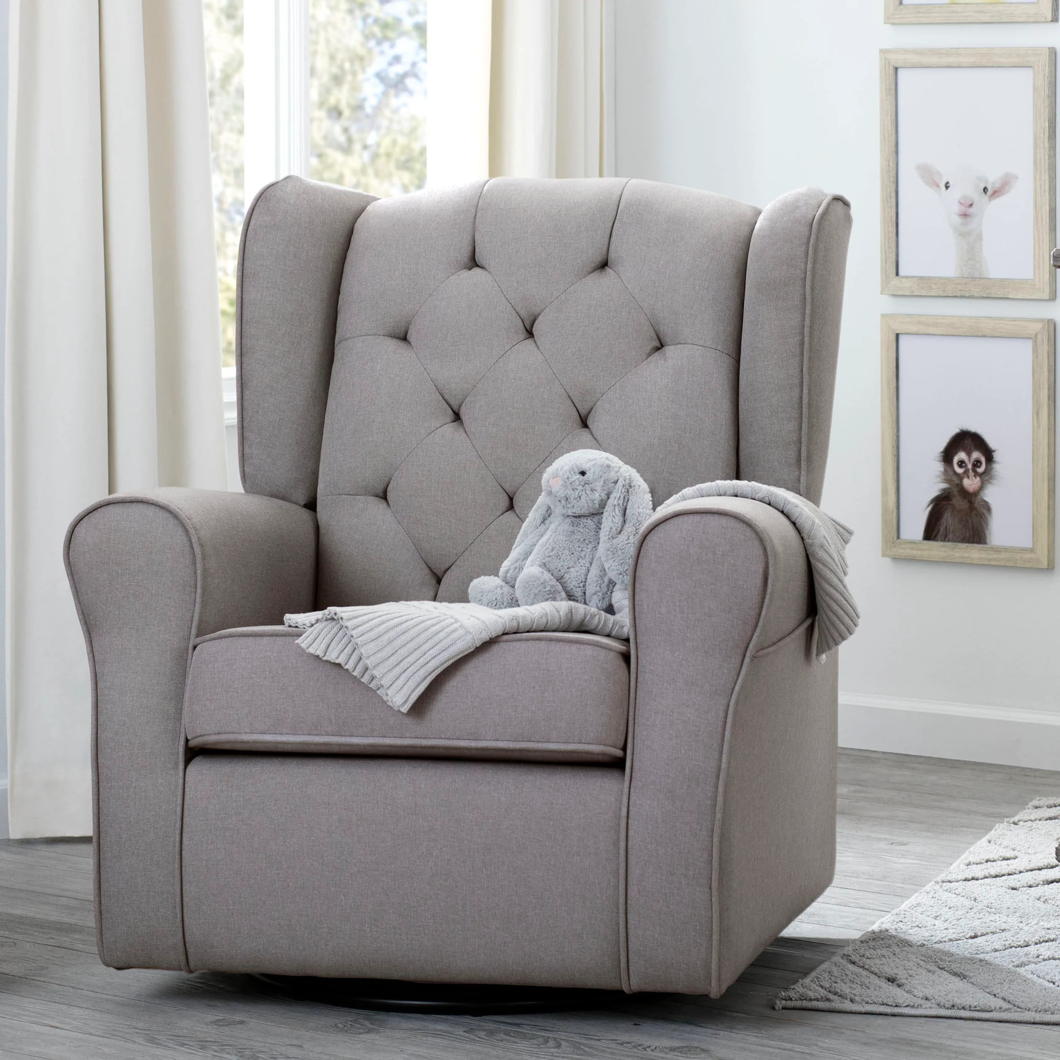Emma Nursery Glider Swivel Rocker Chair - Image 15