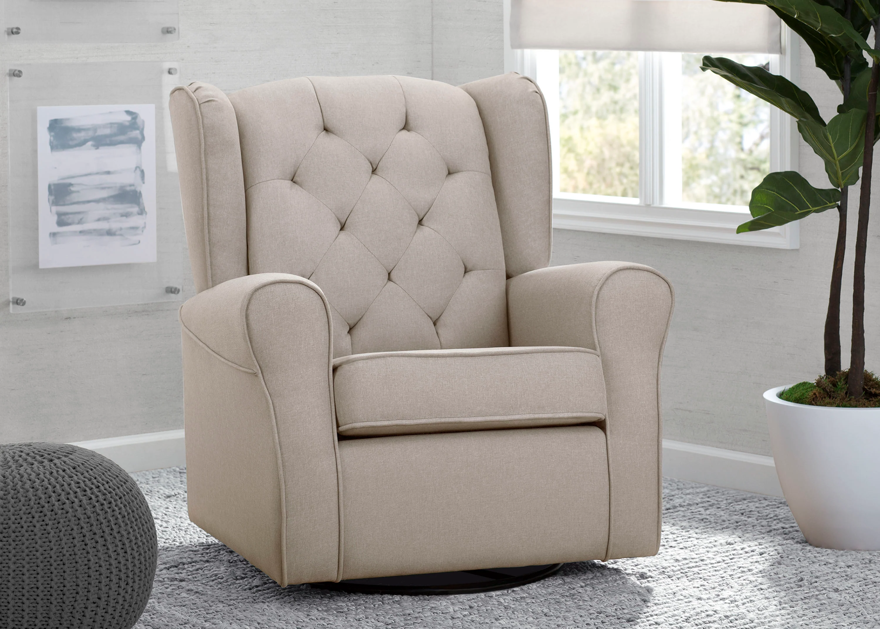 Emma Nursery Glider Swivel Rocker Chair - Image 16