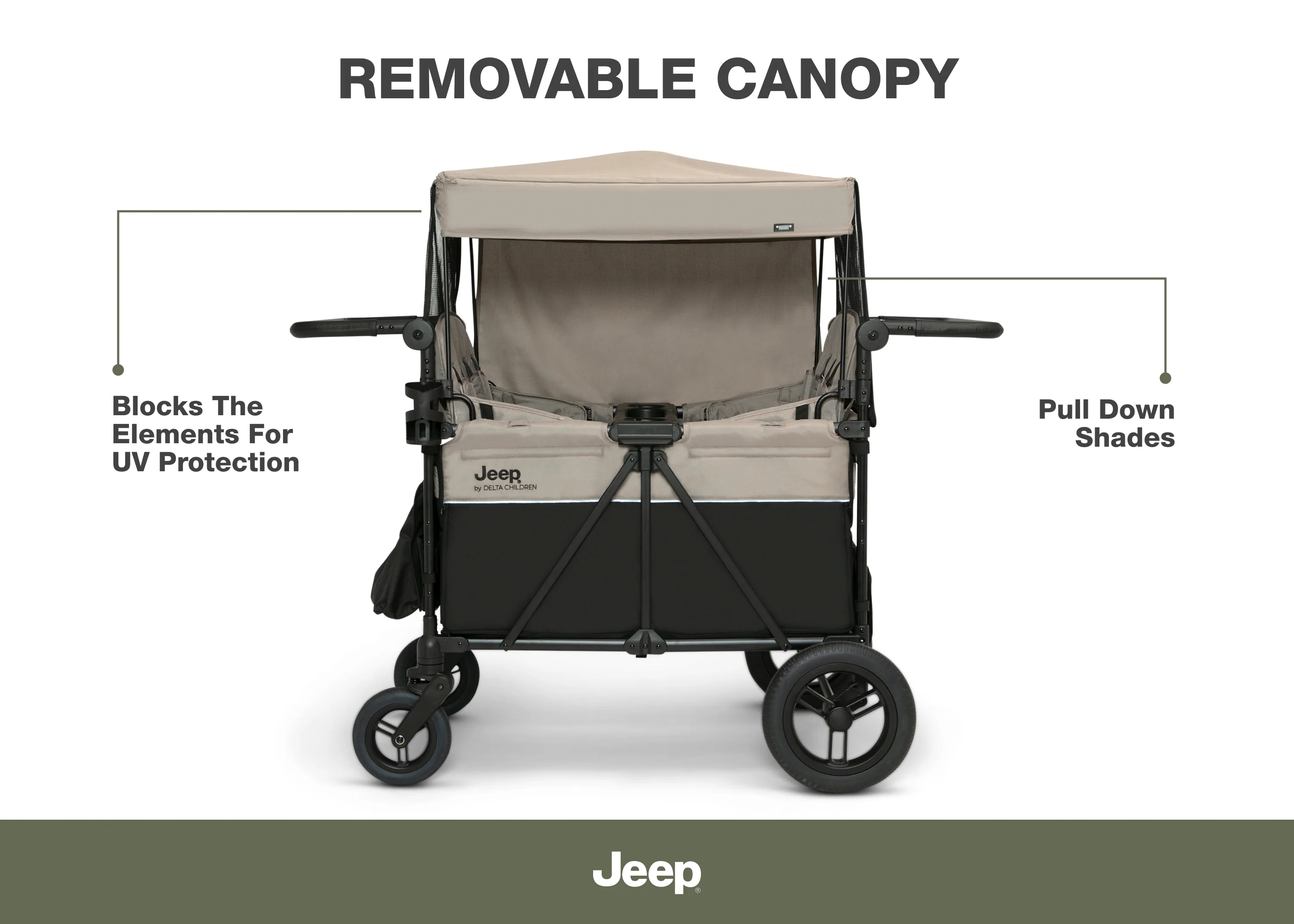Jeep Gladiator 4-Seater Stroller Wagon - Image 3