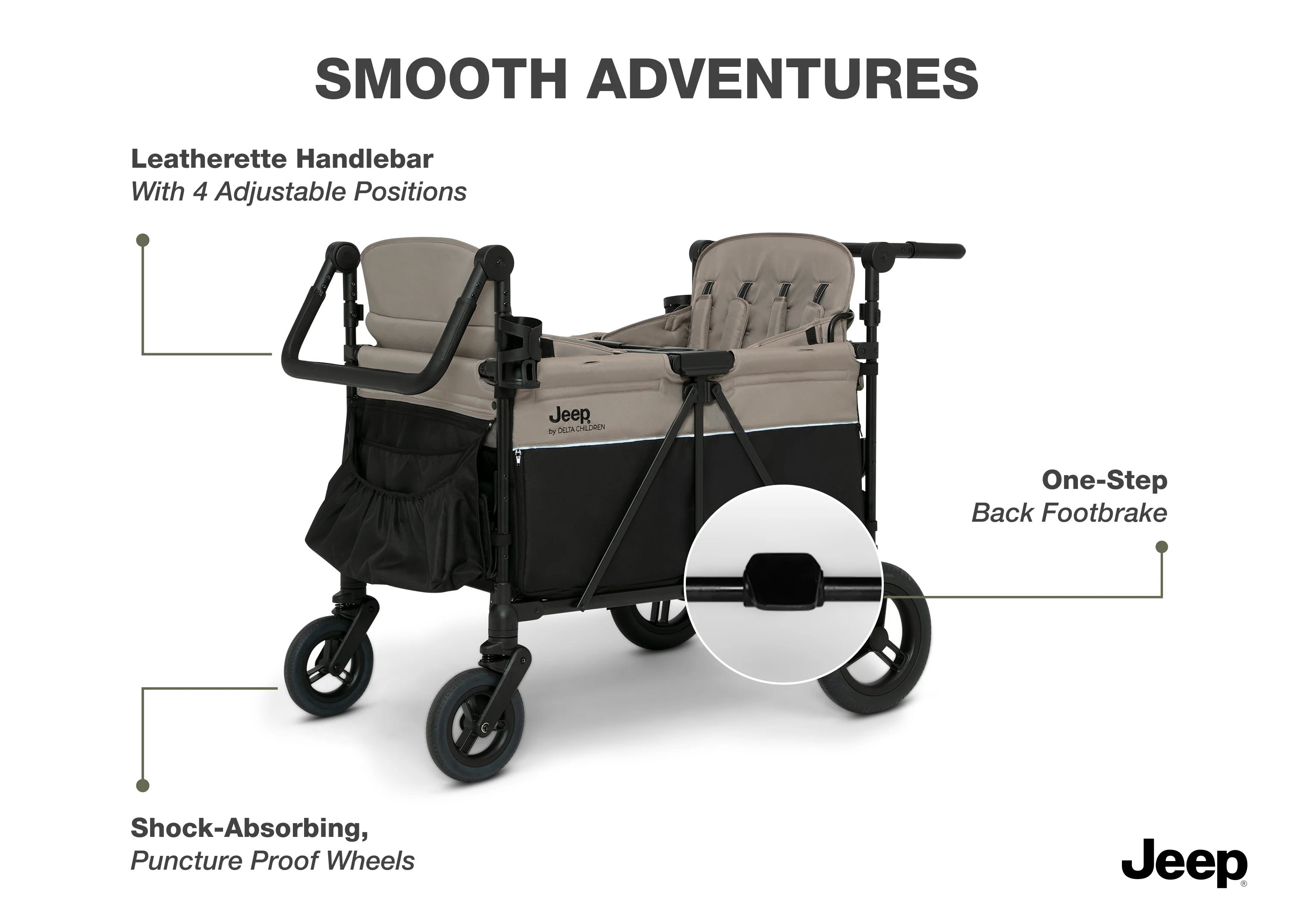 Jeep Gladiator 4-Seater Stroller Wagon - Image 6