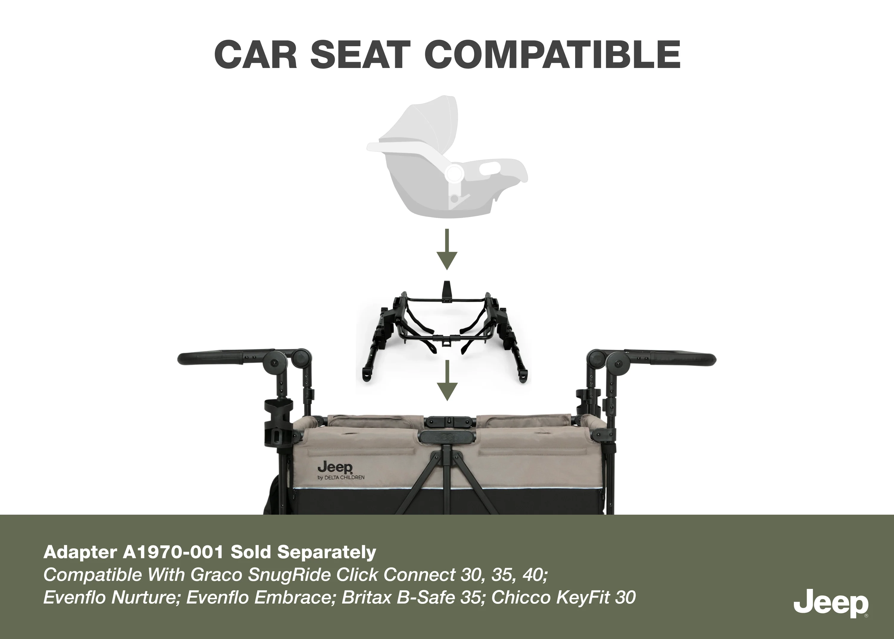 Jeep Gladiator 4-Seater Stroller Wagon - Image 8