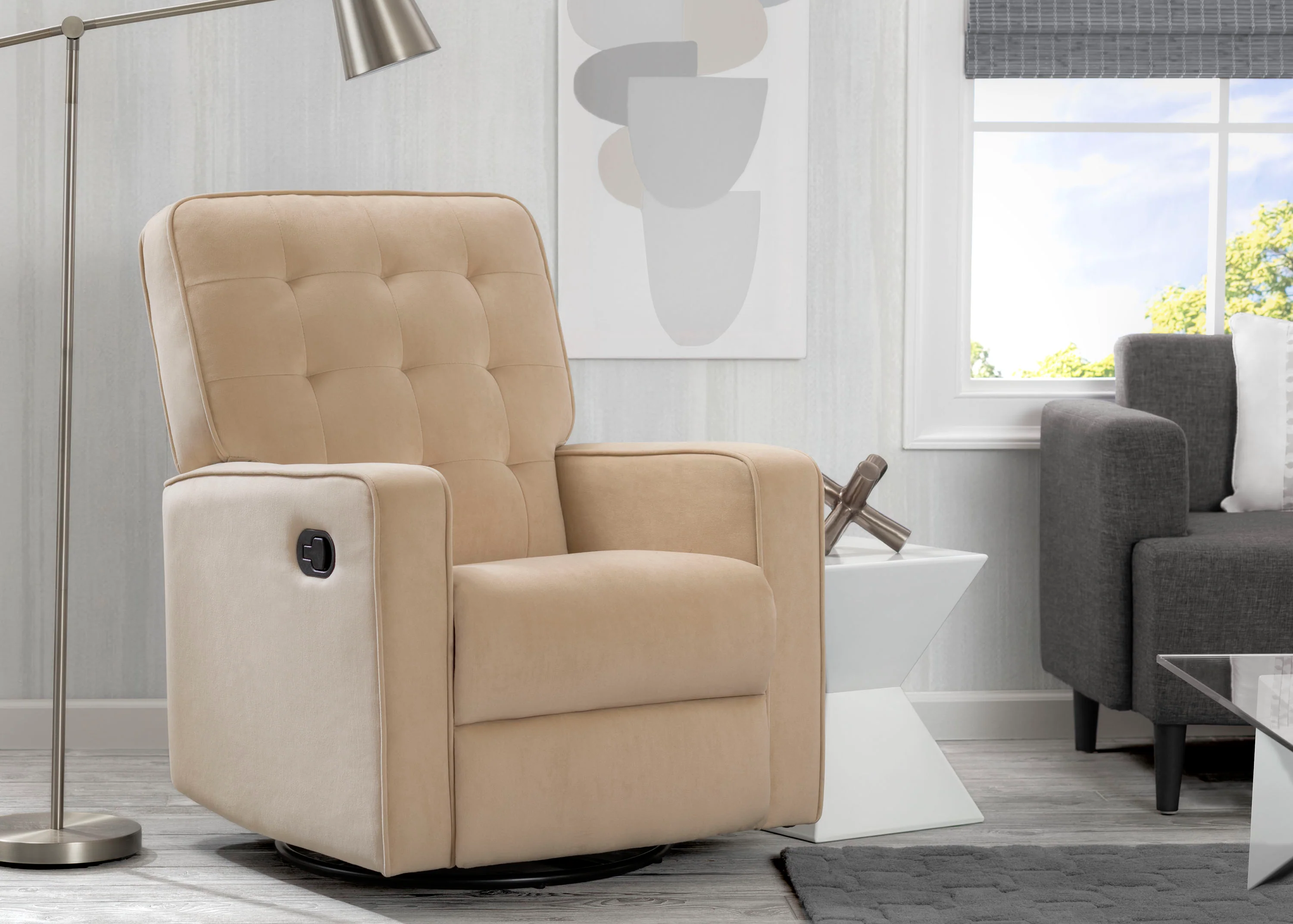 Grant Glider Swivel Recliner Featuring LiveSmart Fabric by Culp - Image 11
