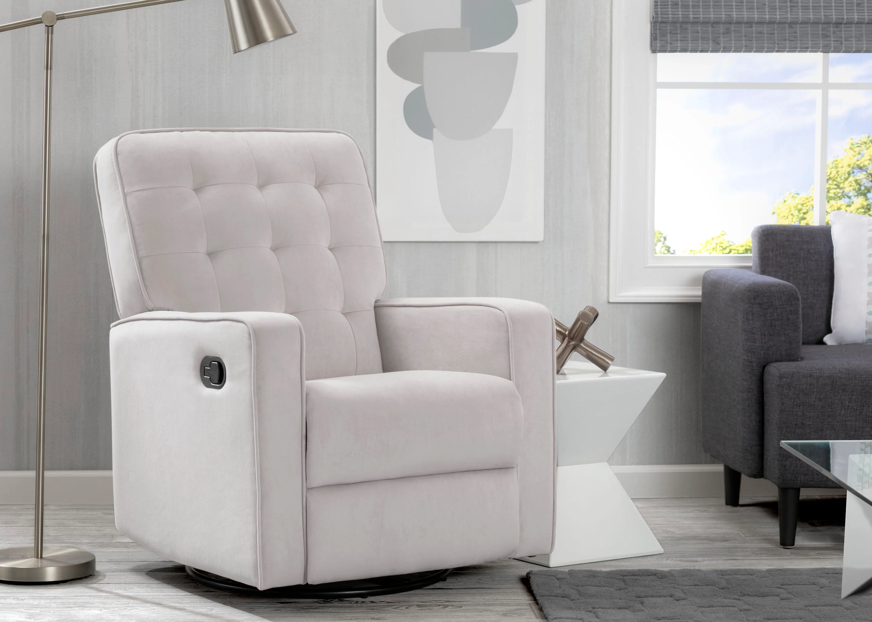 Grant Glider Swivel Recliner Featuring LiveSmart Fabric by Culp - Image 2