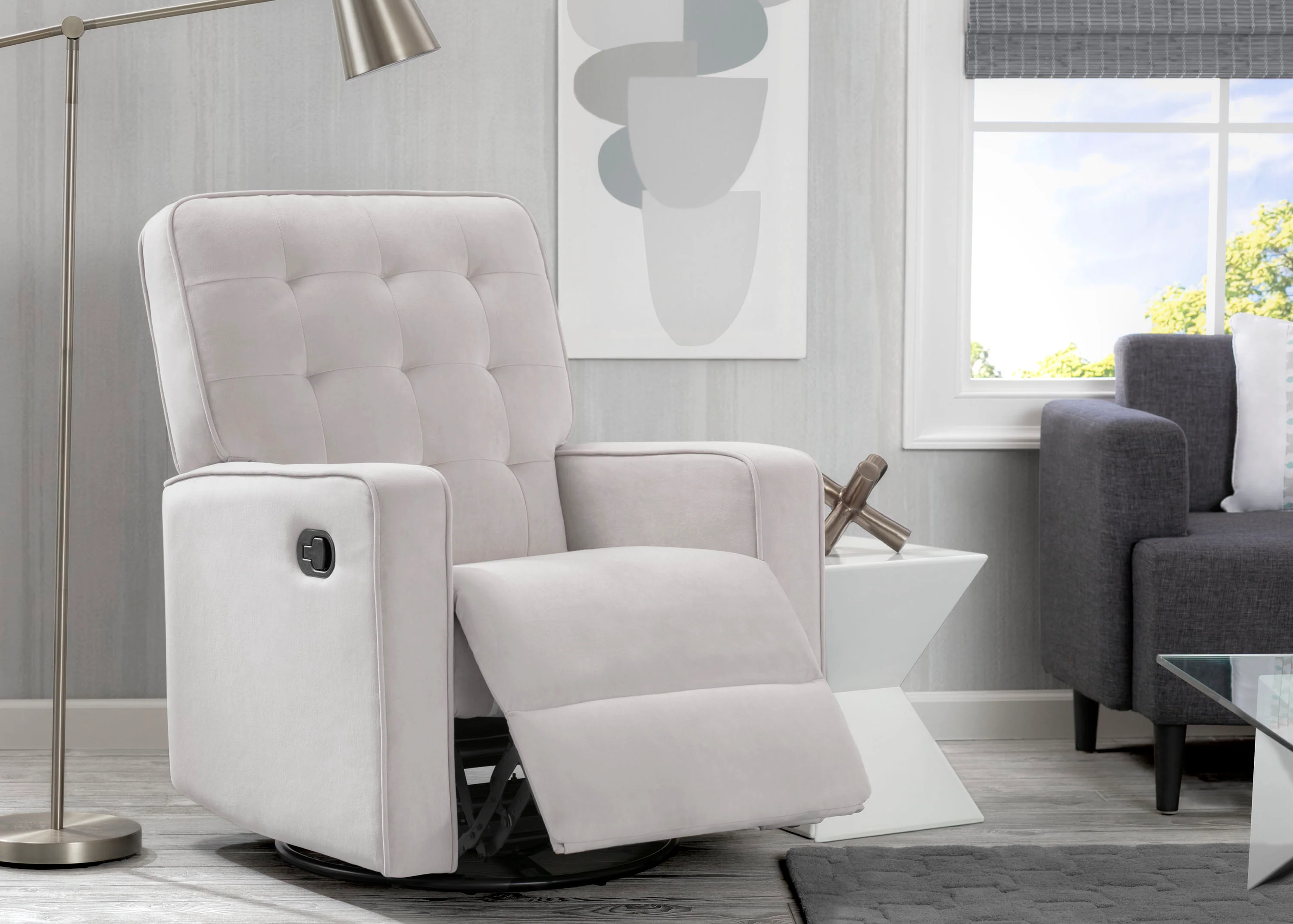 Grant Glider Swivel Recliner Featuring LiveSmart Fabric by Culp - Image 9