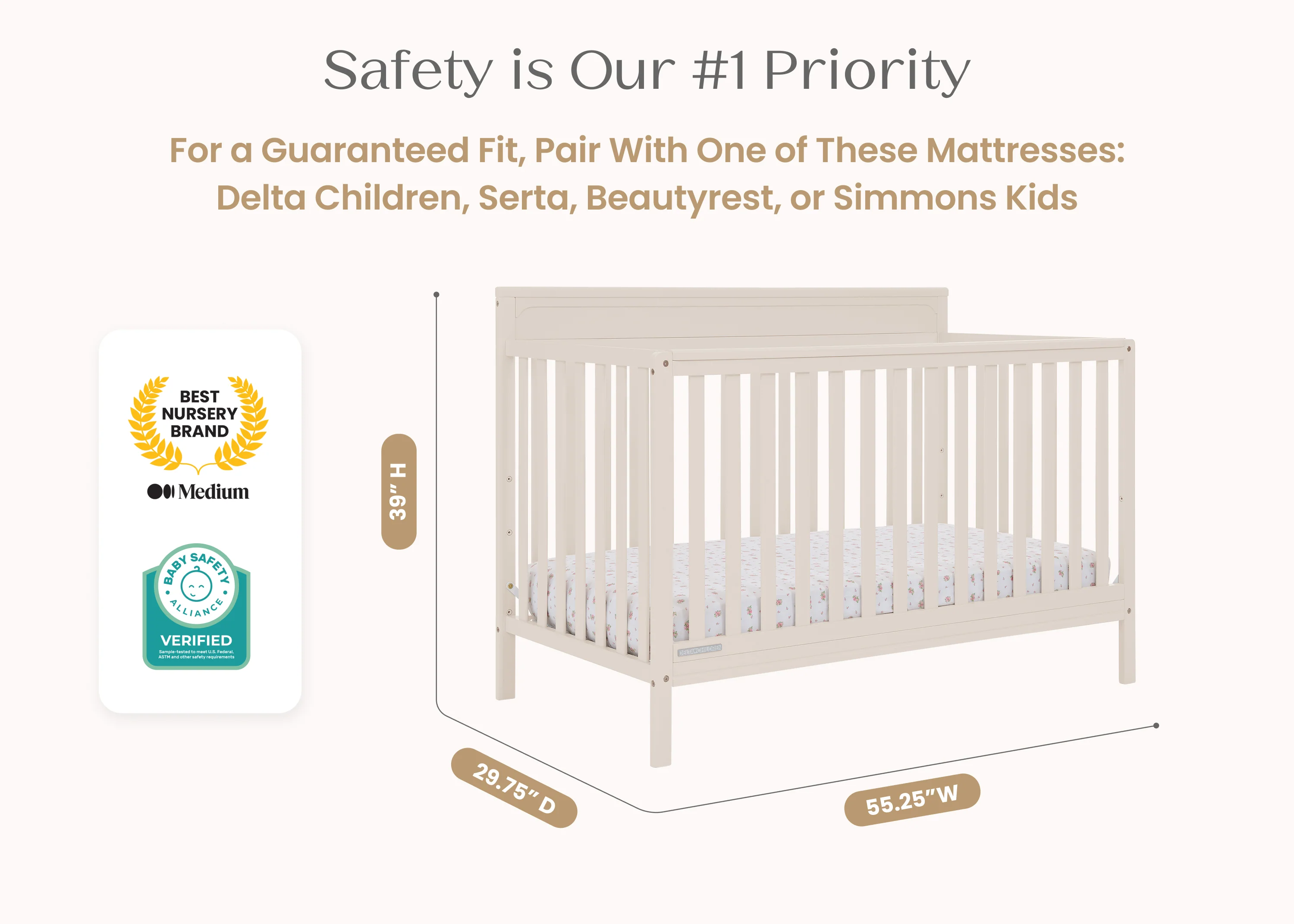Isabelle 6-in-1 Convertible Crib - Image 7