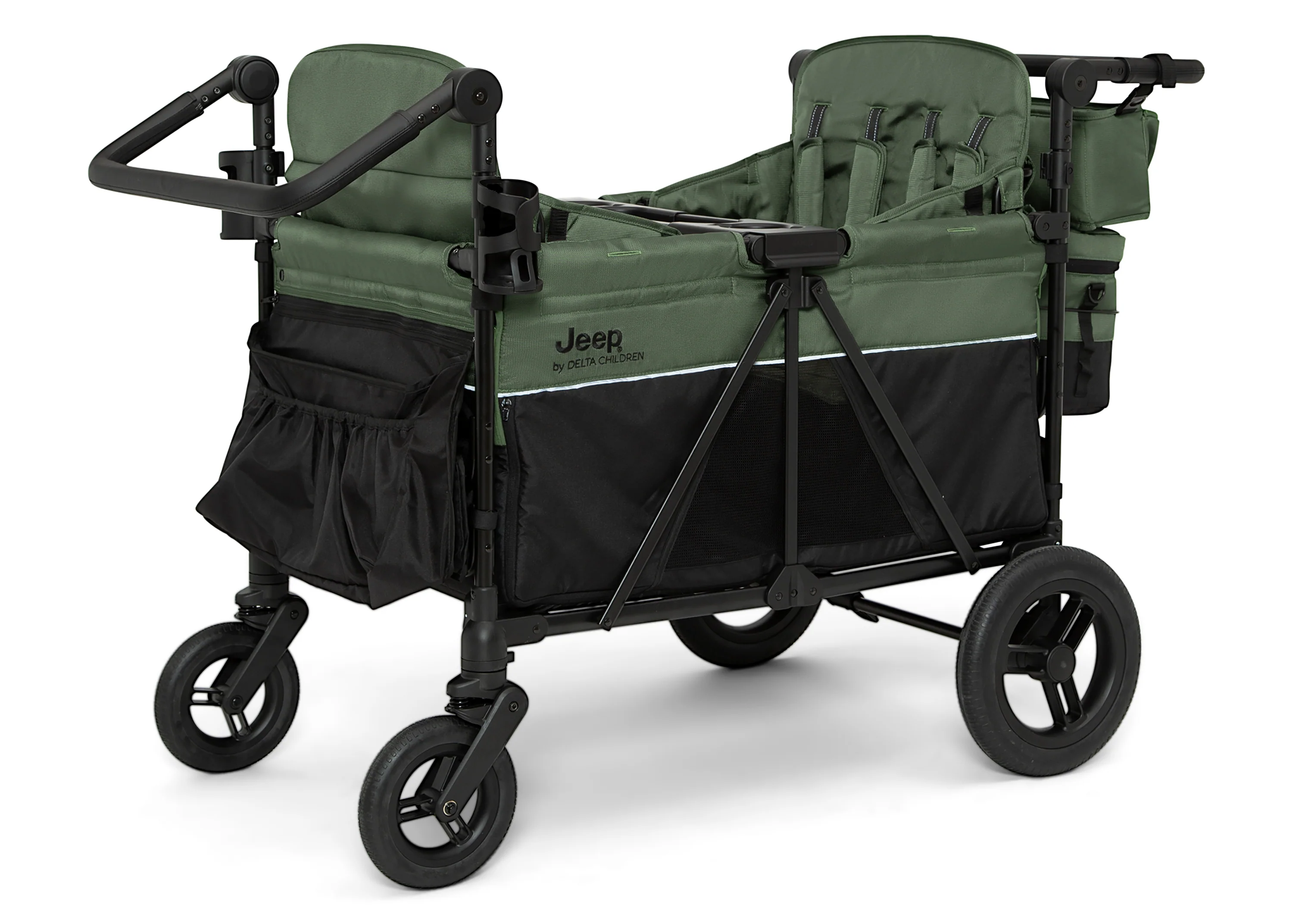 Jeep Wrangler Deluxe 4 Seater Stroller Wagon with Cooler Bag - Image 11
