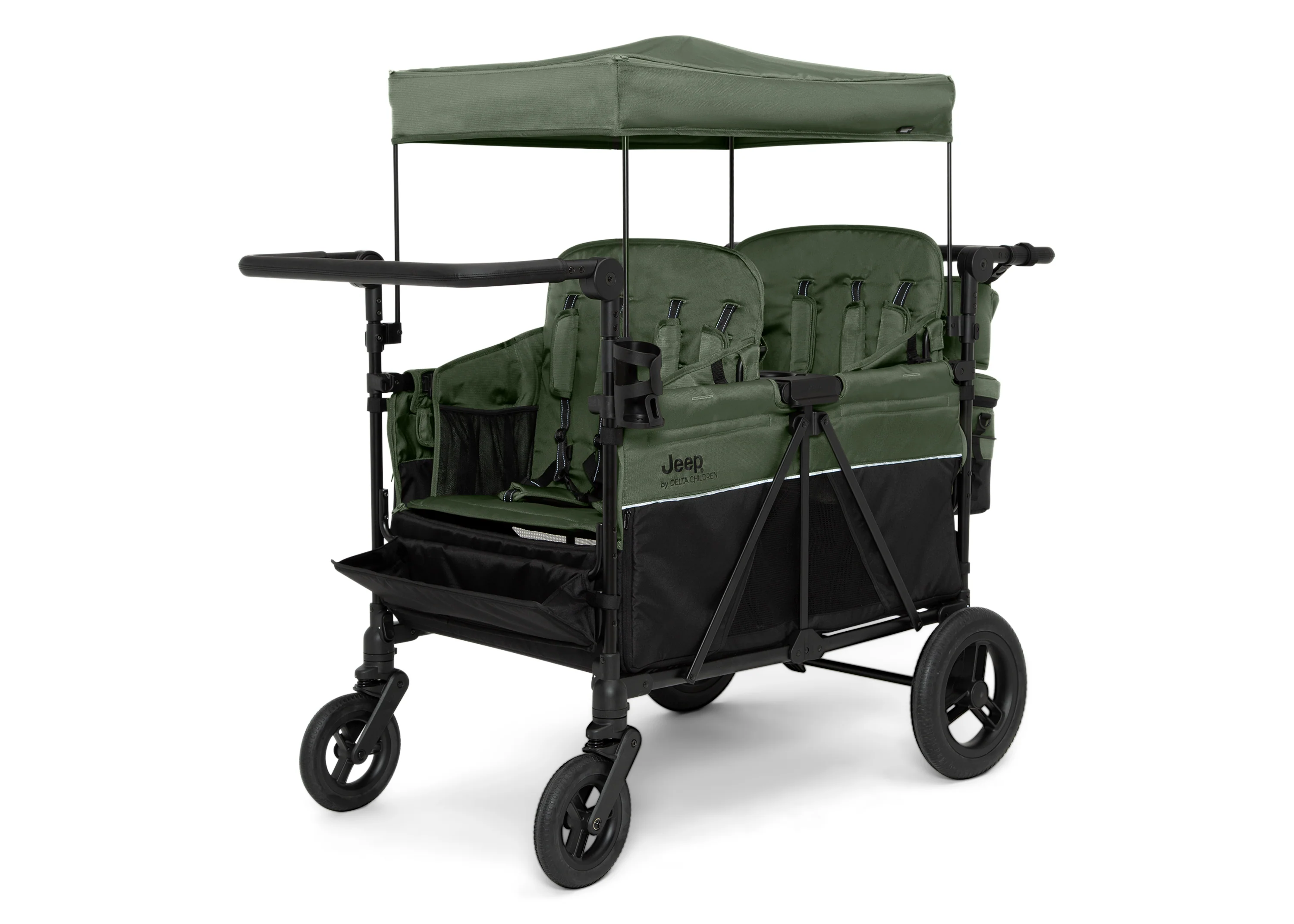 Jeep Wrangler Deluxe 4 Seater Stroller Wagon with Cooler Bag - Image 15