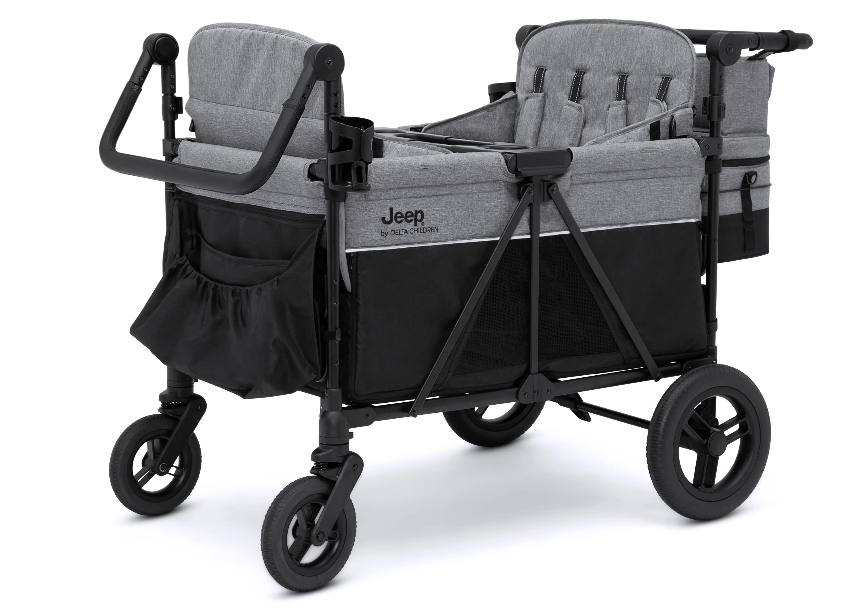 Jeep Wrangler Deluxe 4 Seater Stroller Wagon with Cooler Bag - Image 3