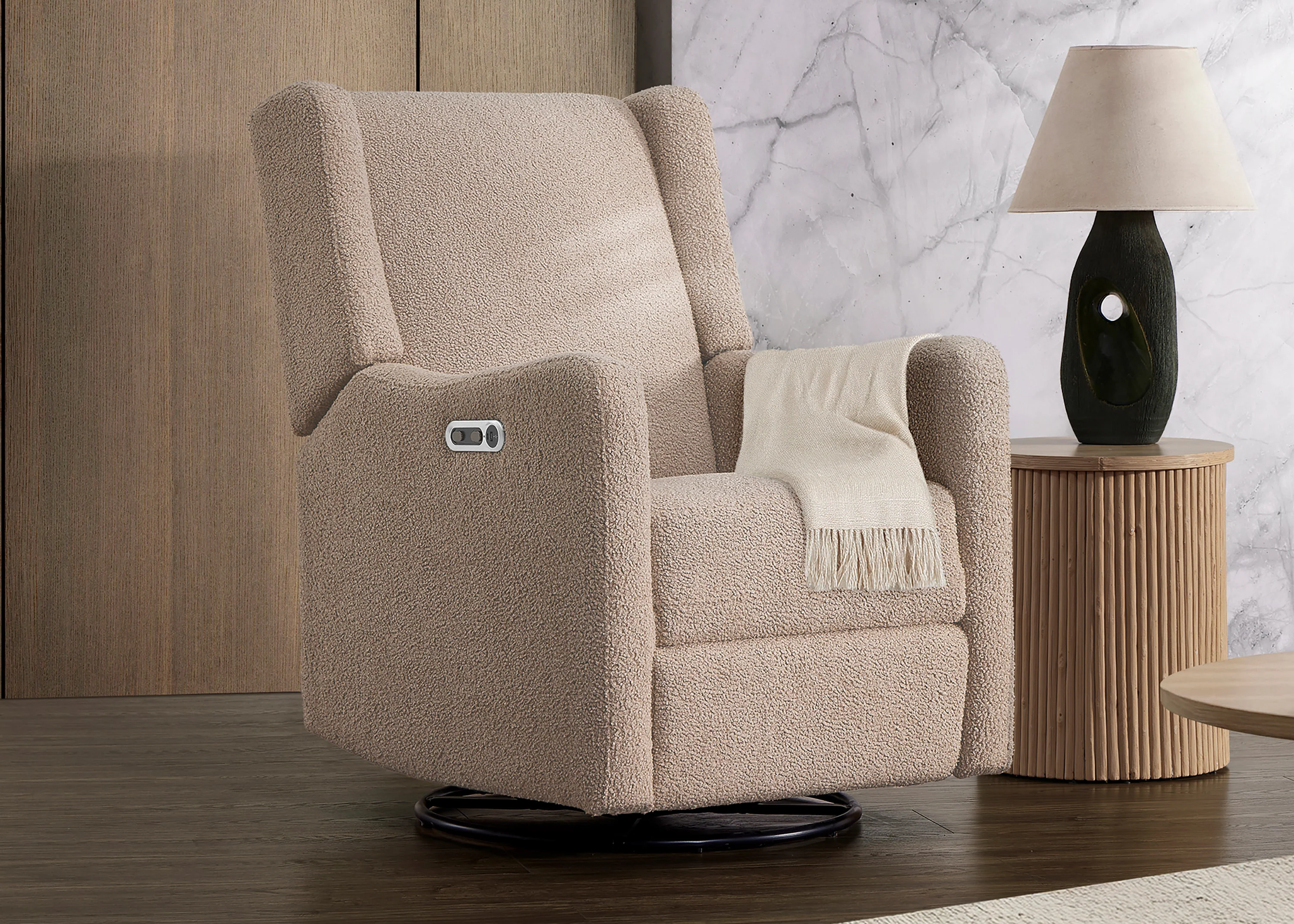 Mercer Electronic Power Recliner and Swivel Glider with USB-A and Type-C Ports in Stain-Resistant Performance Fabric - Image 10