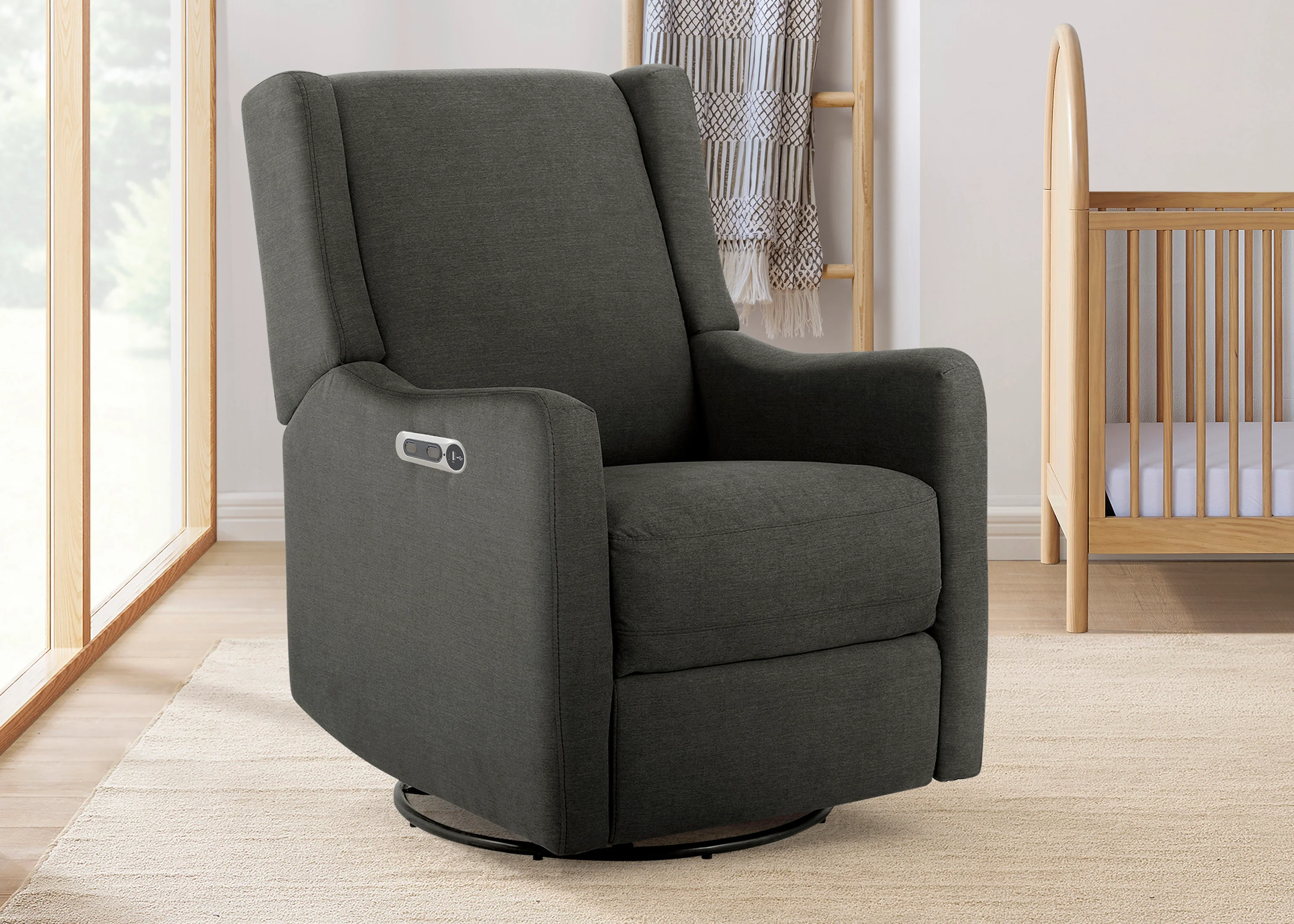Mercer Electronic Power Recliner and Swivel Glider with USB-A and Type-C Ports in Stain-Resistant Performance Fabric - Image 17