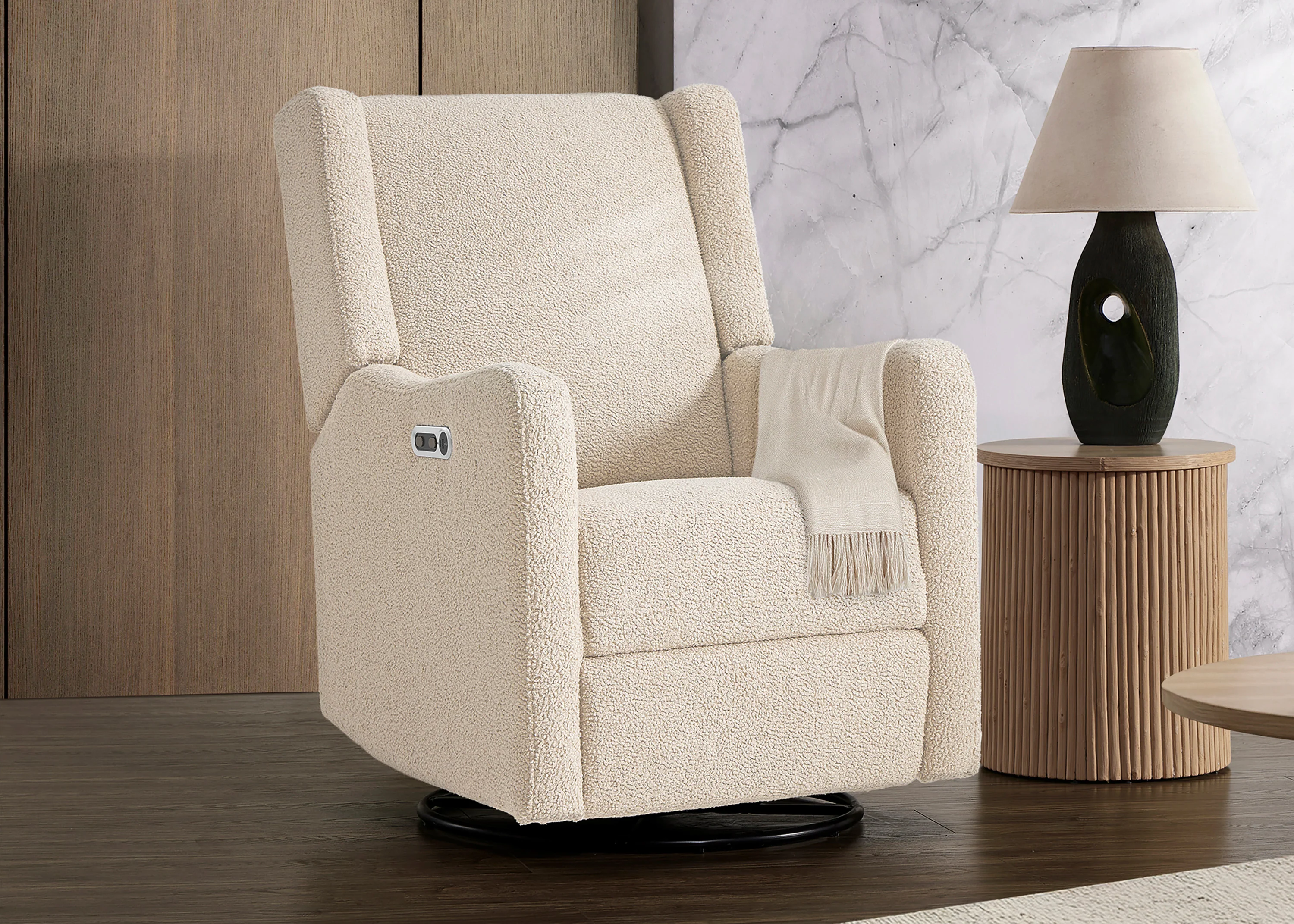 Mercer Electronic Power Recliner and Swivel Glider with USB-A and Type-C Ports in Stain-Resistant Performance Fabric - Image 26