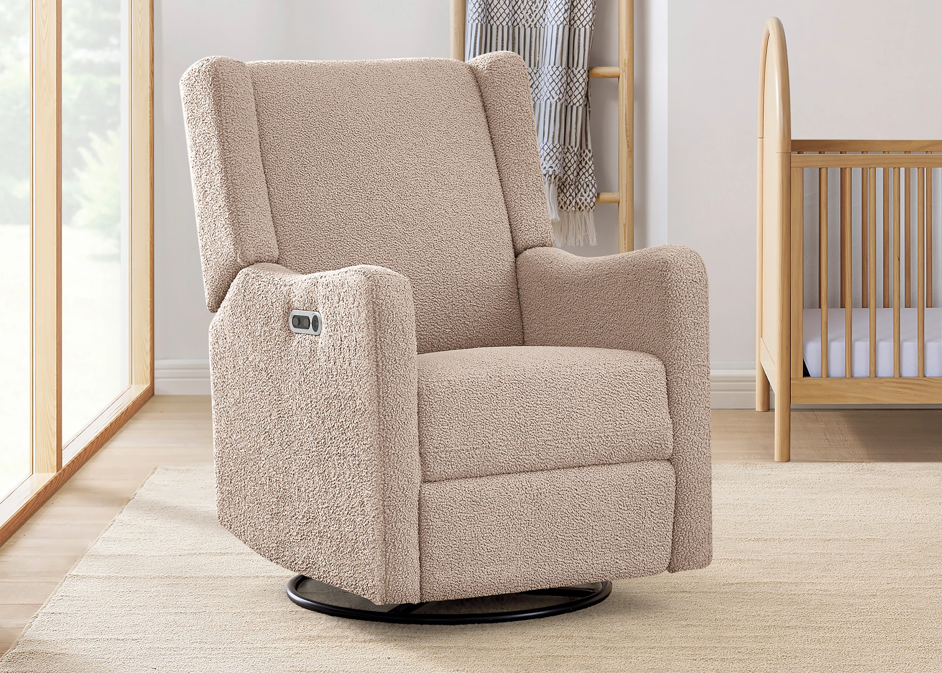Mercer Electronic Power Recliner and Swivel Glider with USB-A and Type-C Ports in Stain-Resistant Performance Fabric - Image 9