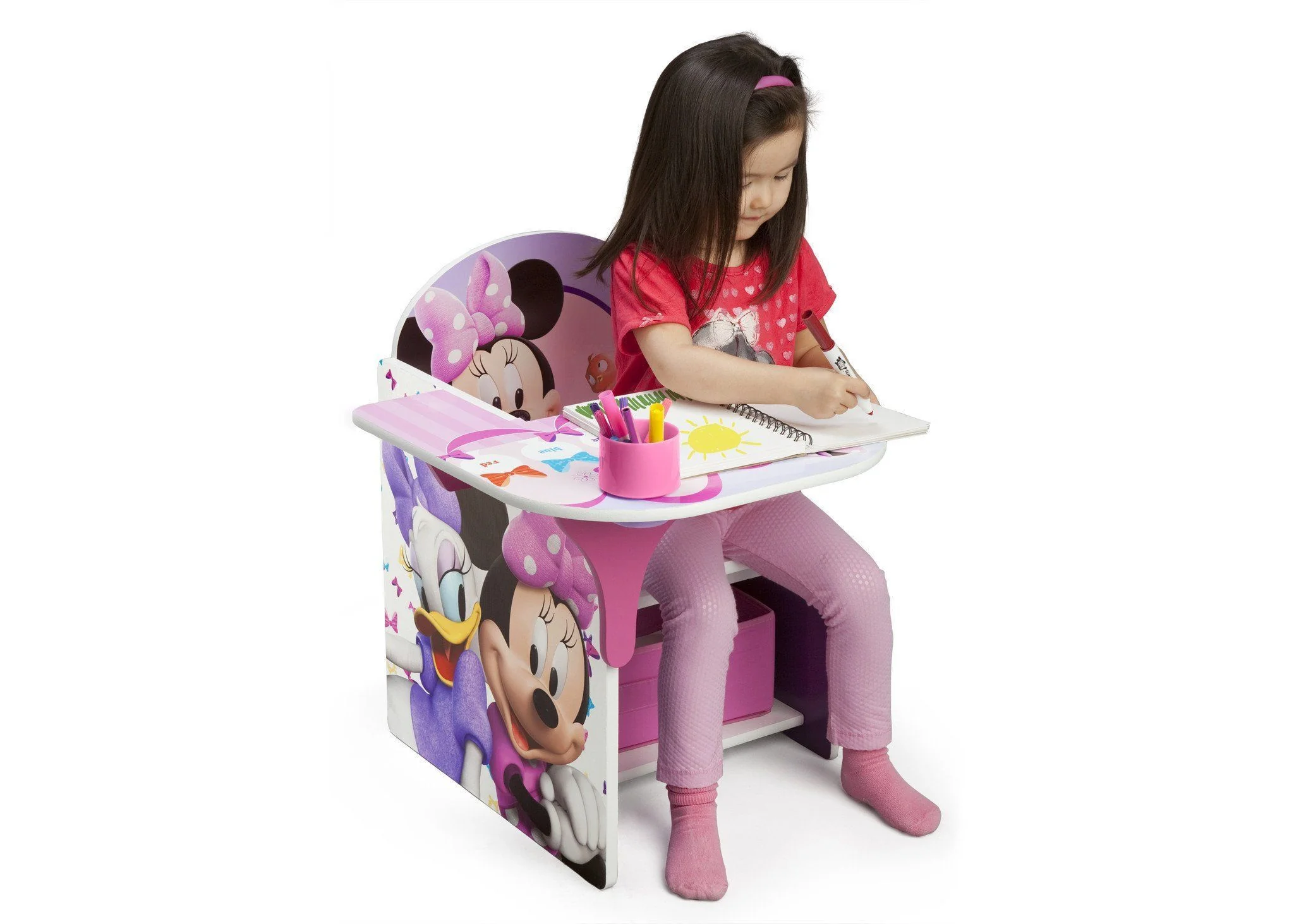 Minnie Mouse Chair Desk with Storage Bin - Image 3