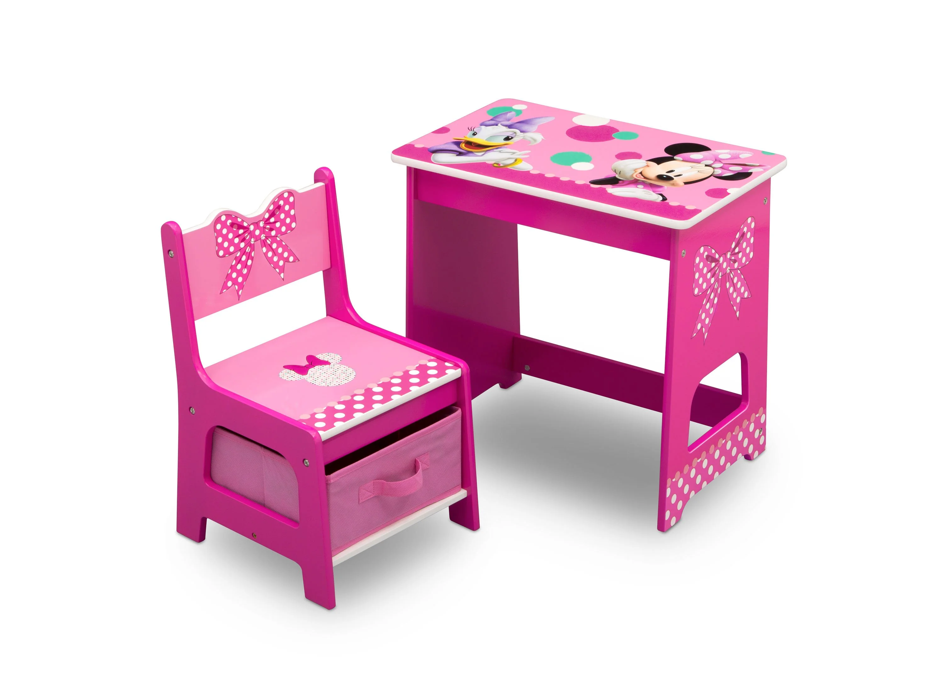 Minnie Mouse Kids Wood Desk and Chair Set - Image 2