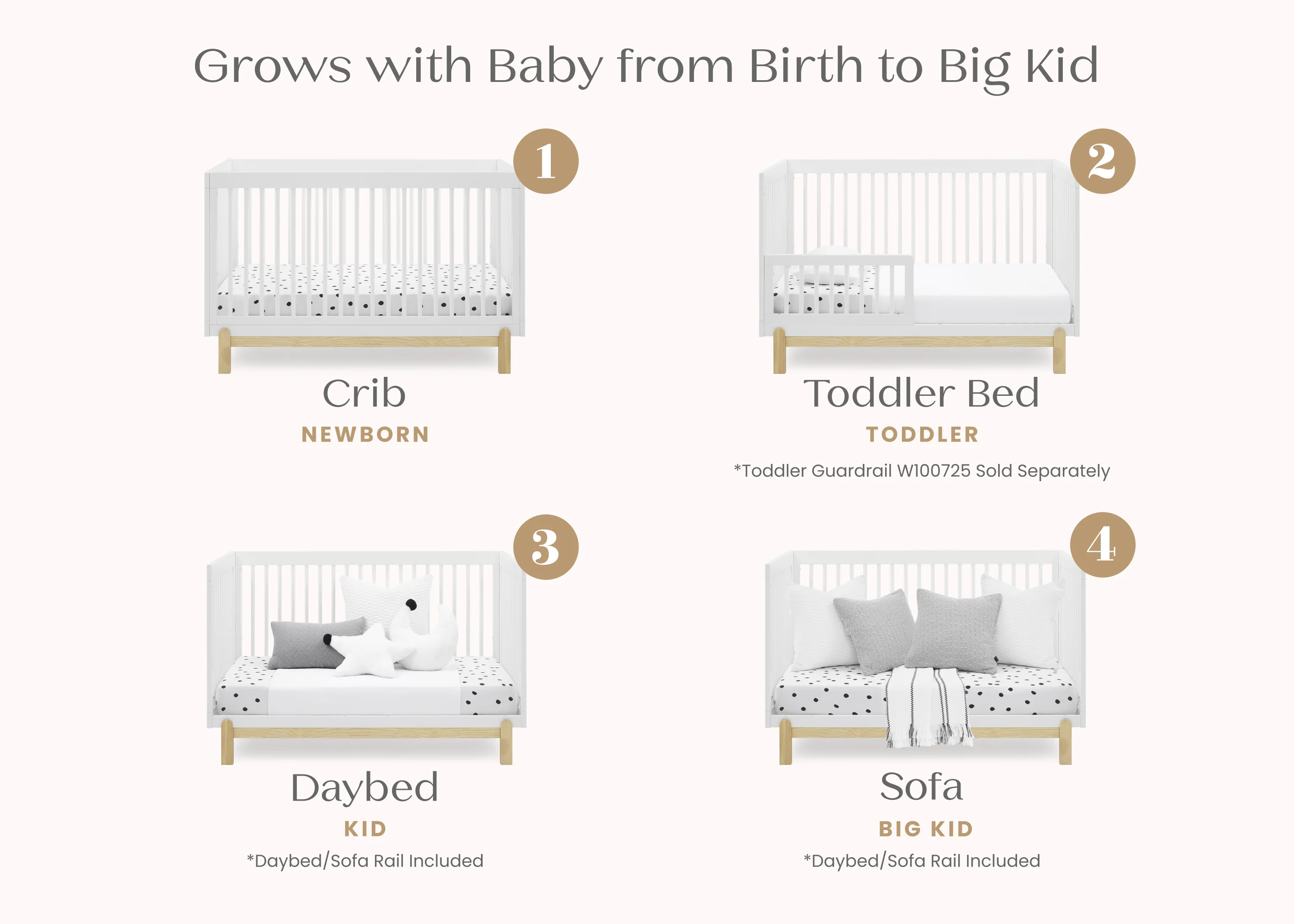 Poppy 4-in-1 Convertible Crib - Image 3