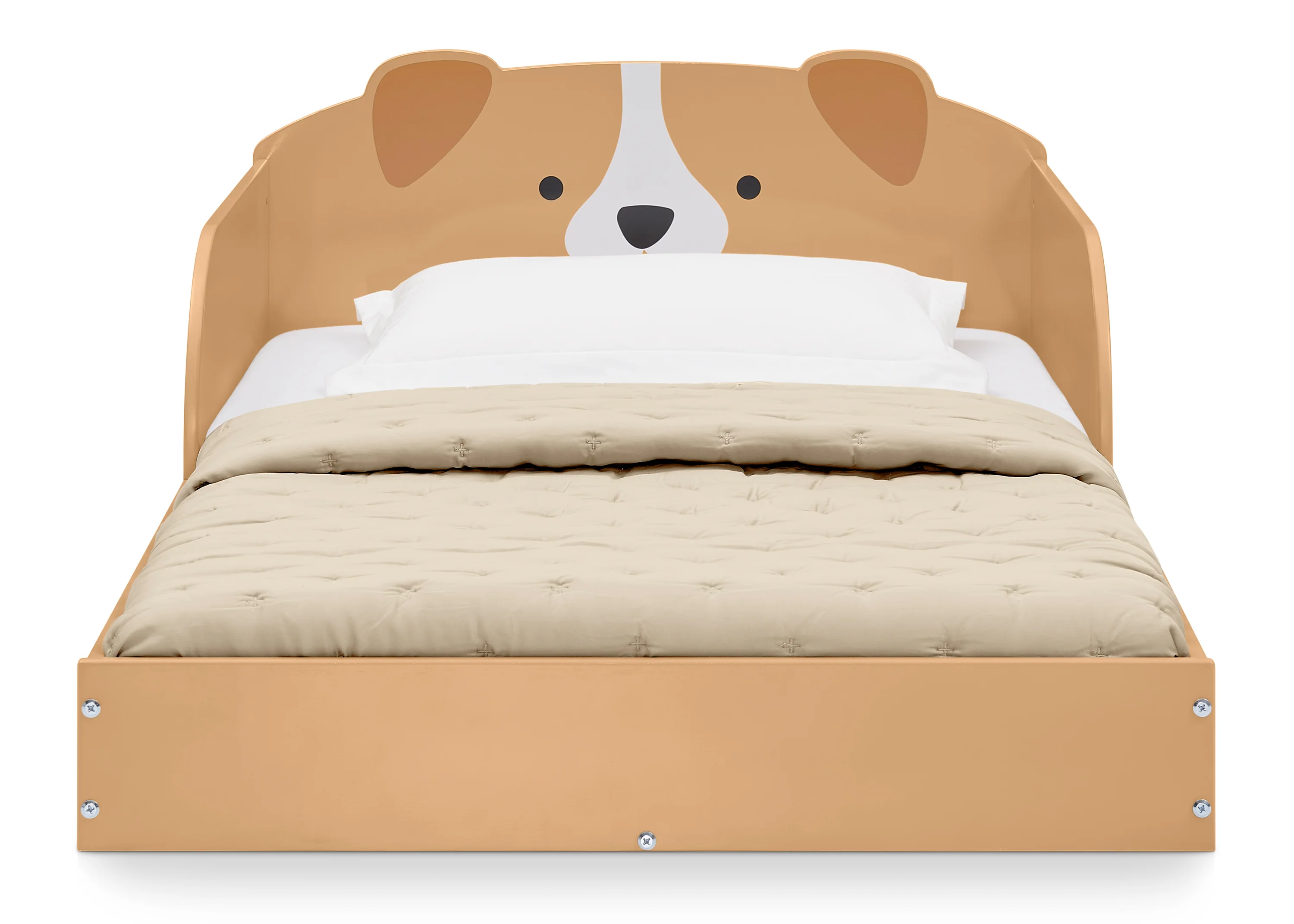 Puppy Wood Floor Toddler Bed with Reusable Stickers - Image 2