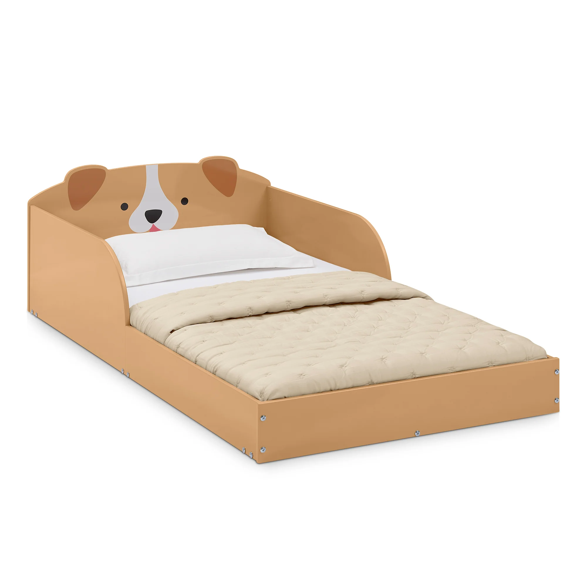 Puppy Wood Floor Toddler Bed with Reusable Stickers - Image 6