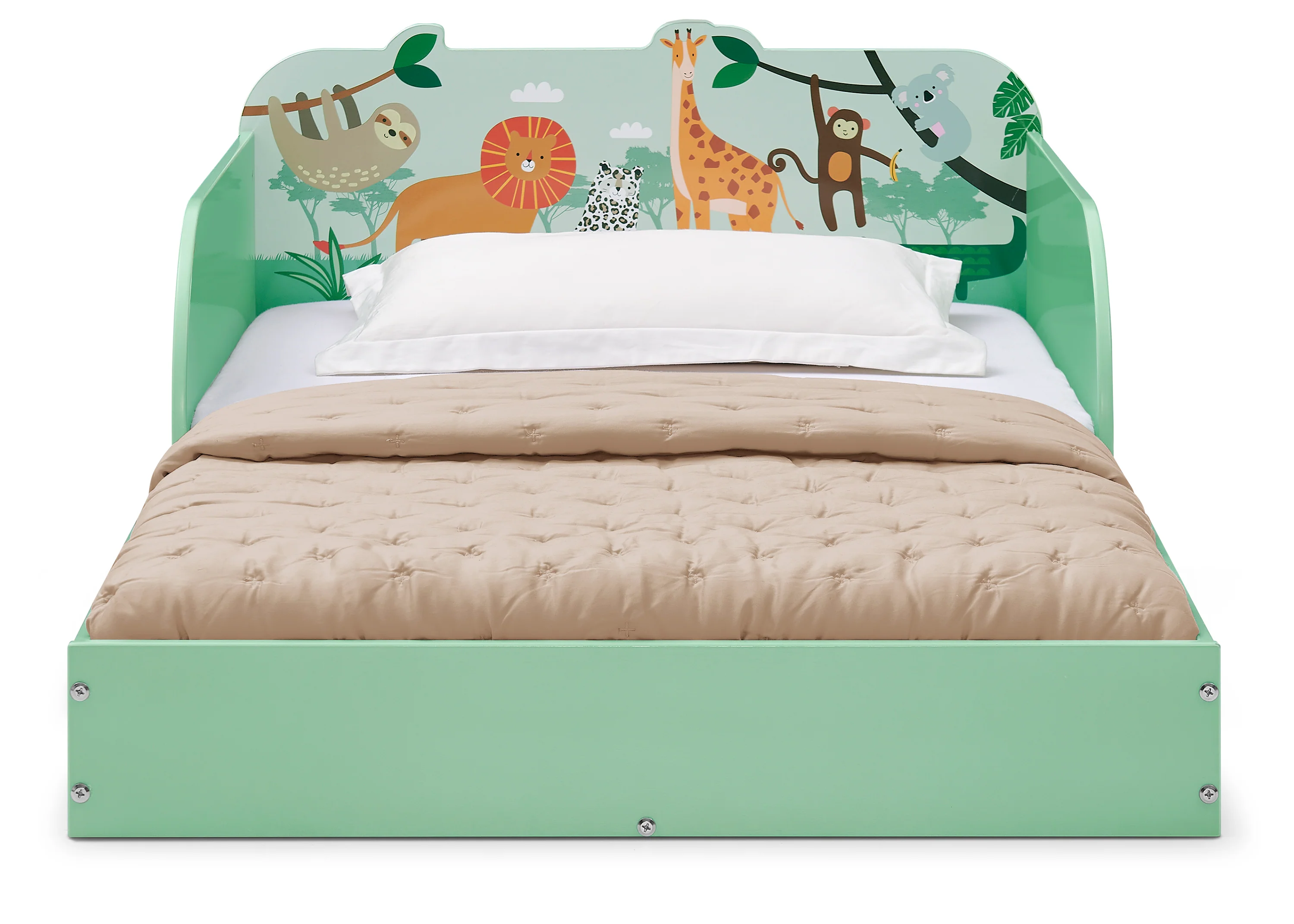 Safari Wood Floor Toddler Bed with Reusable Stickers - Image 2