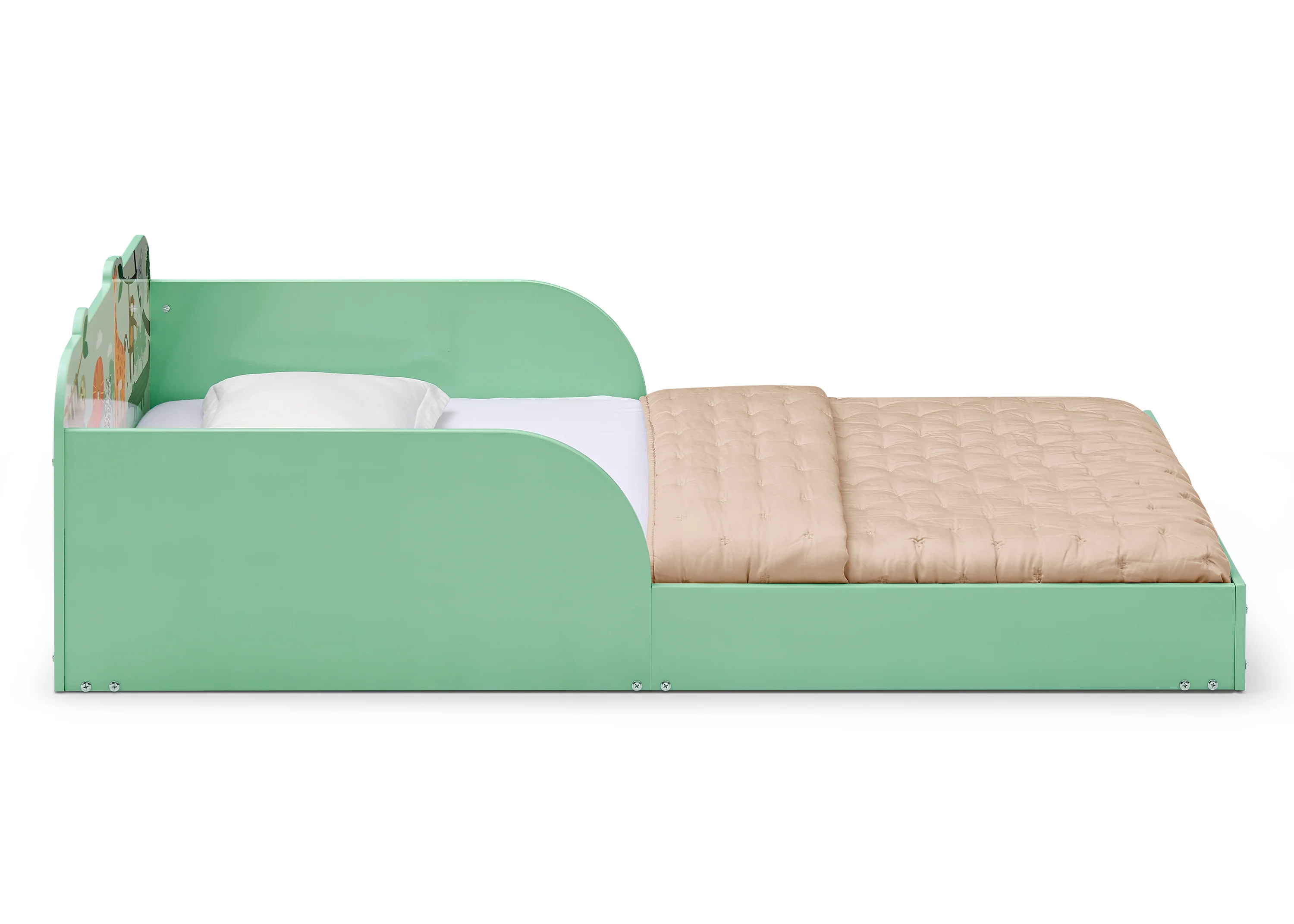 Safari Wood Floor Toddler Bed with Reusable Stickers - Image 4