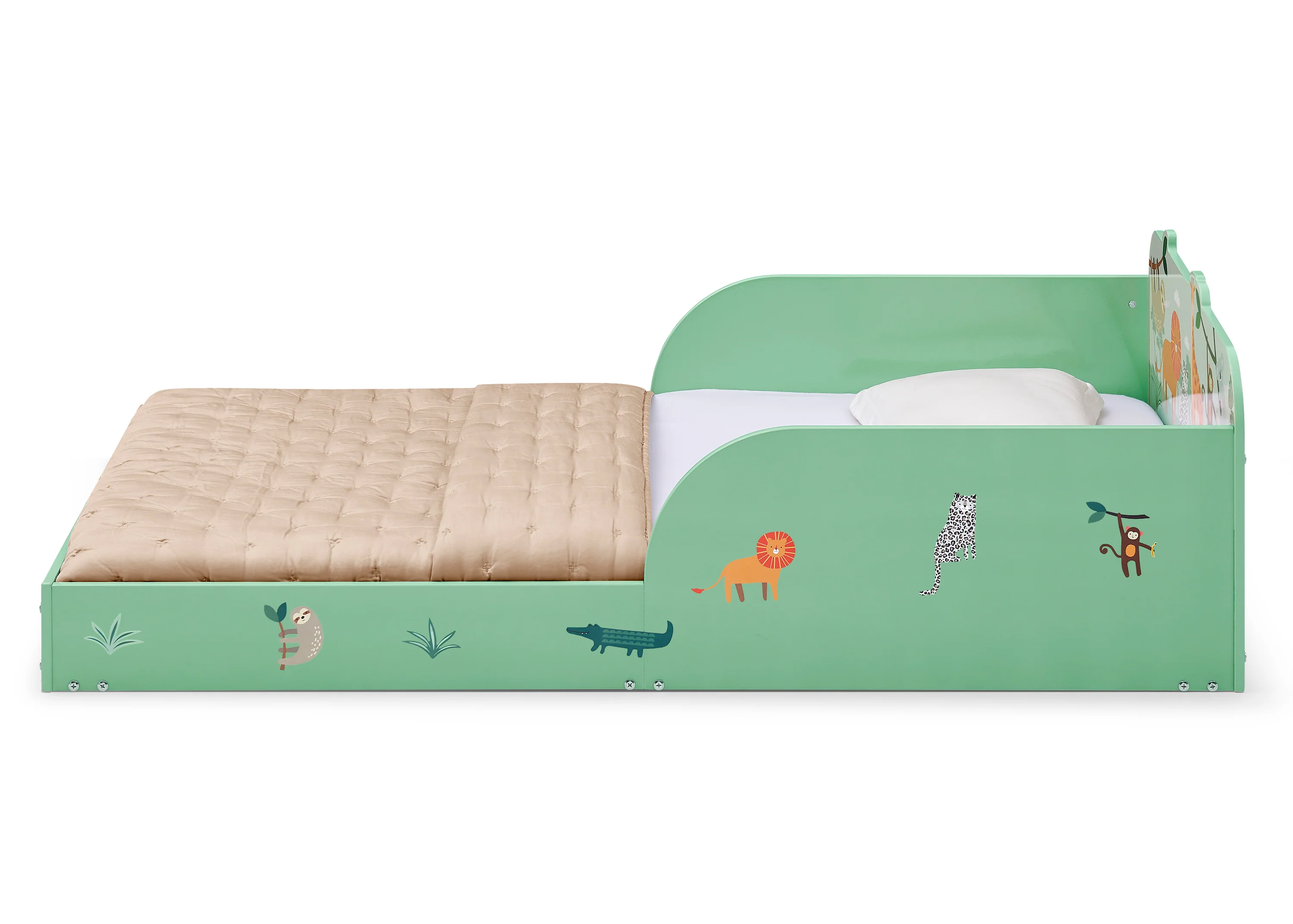 Safari Wood Floor Toddler Bed with Reusable Stickers - Image 5