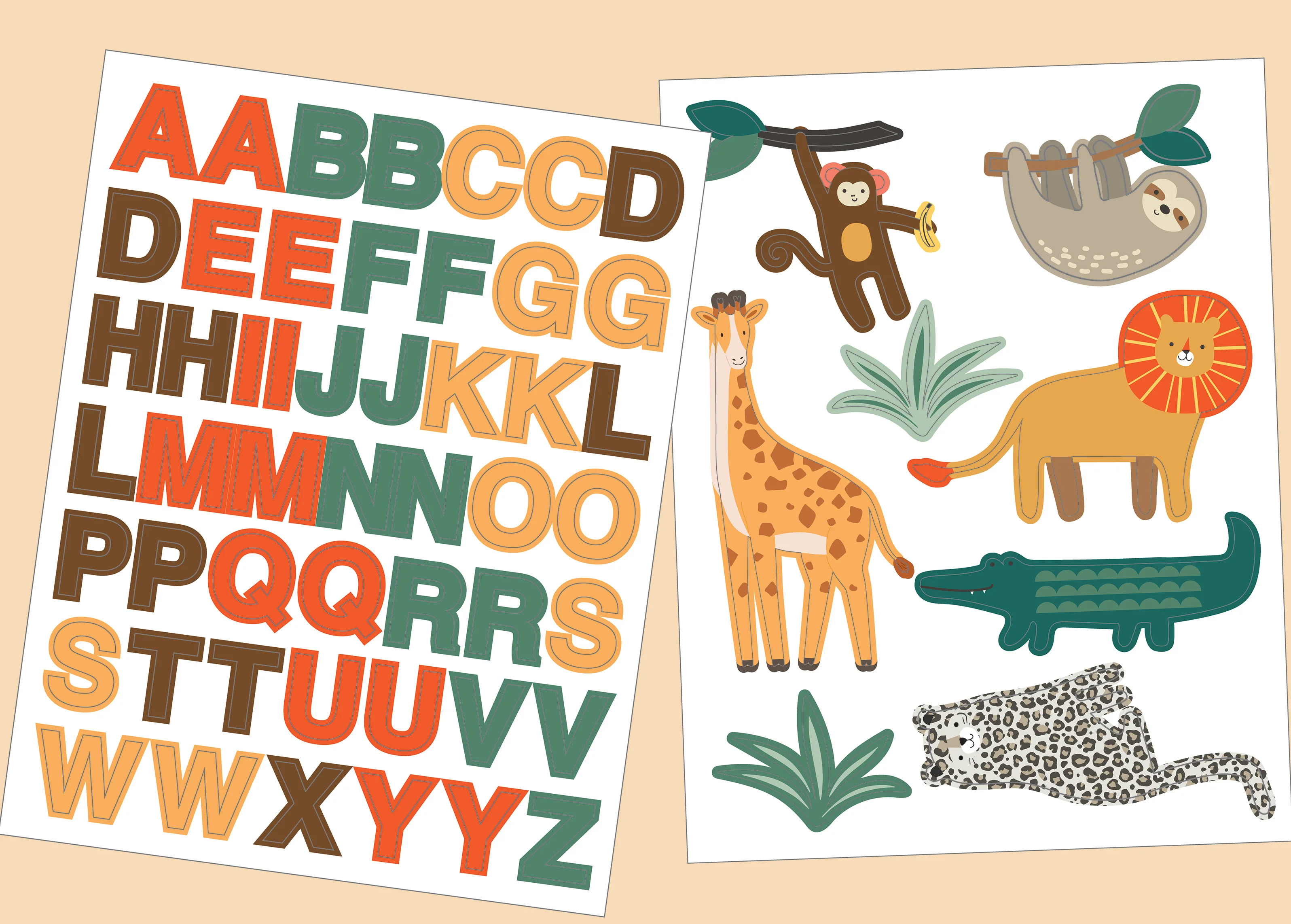 Safari Wood Floor Toddler Bed with Reusable Stickers - Image 6