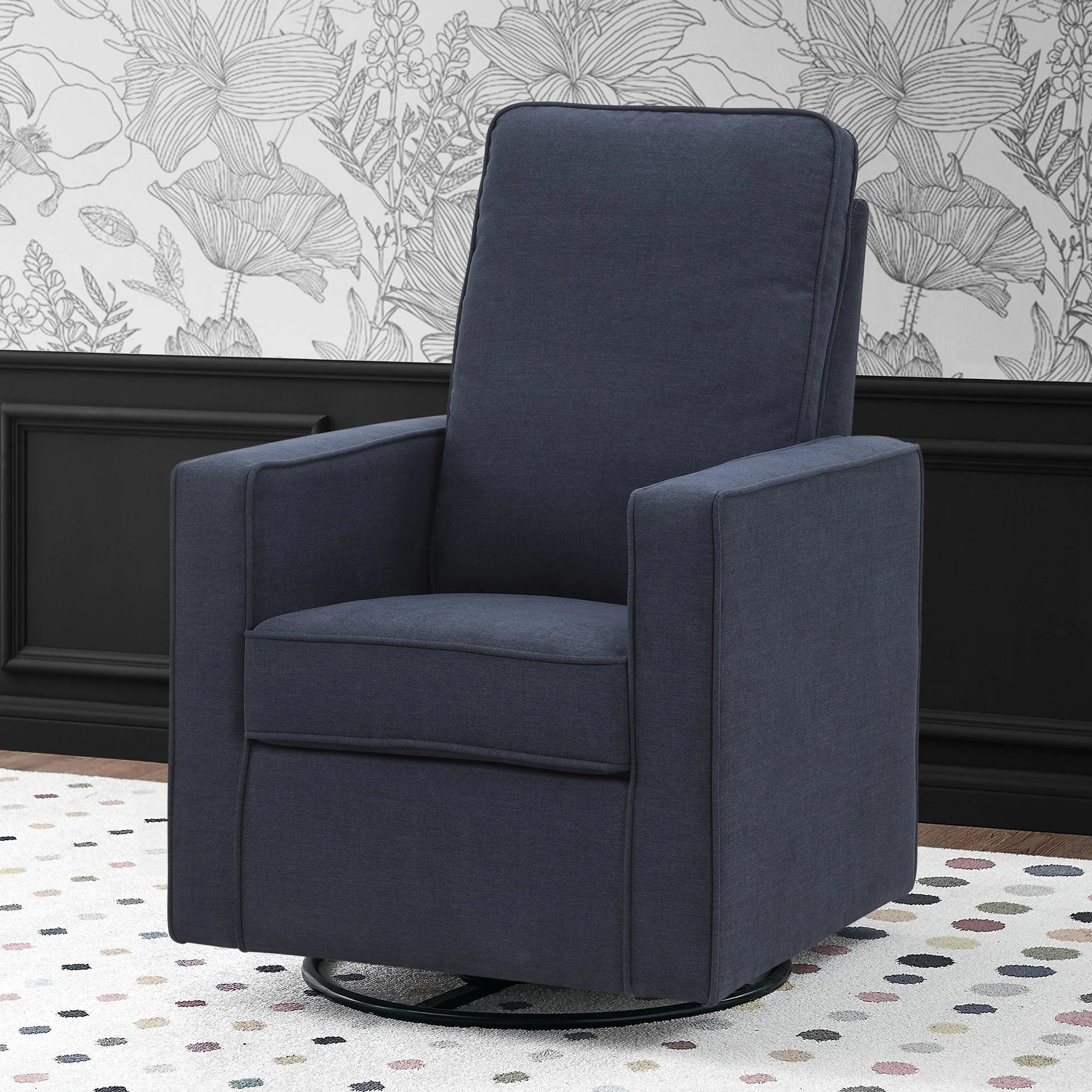 Skye Nursery Glider Swivel Chair with LiveSmart Fabric - Image 10